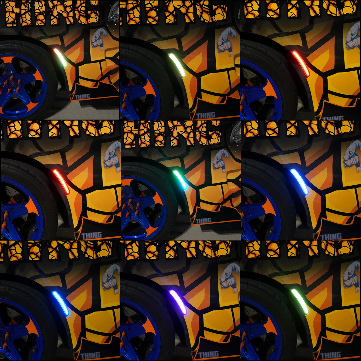 2015-2023 Dodge Charger Flow Series Side Markers (4pc) – Custom Multicolor LED Lighting by RGB Halo Kits