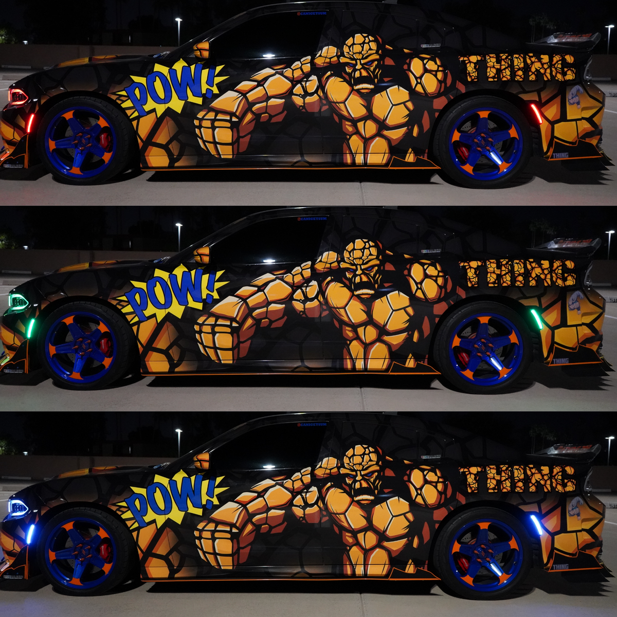 2015-2023 Dodge Charger Flow Series Side Markers (4pc) – Custom Multicolor LED Lighting by RGB Halo Kits