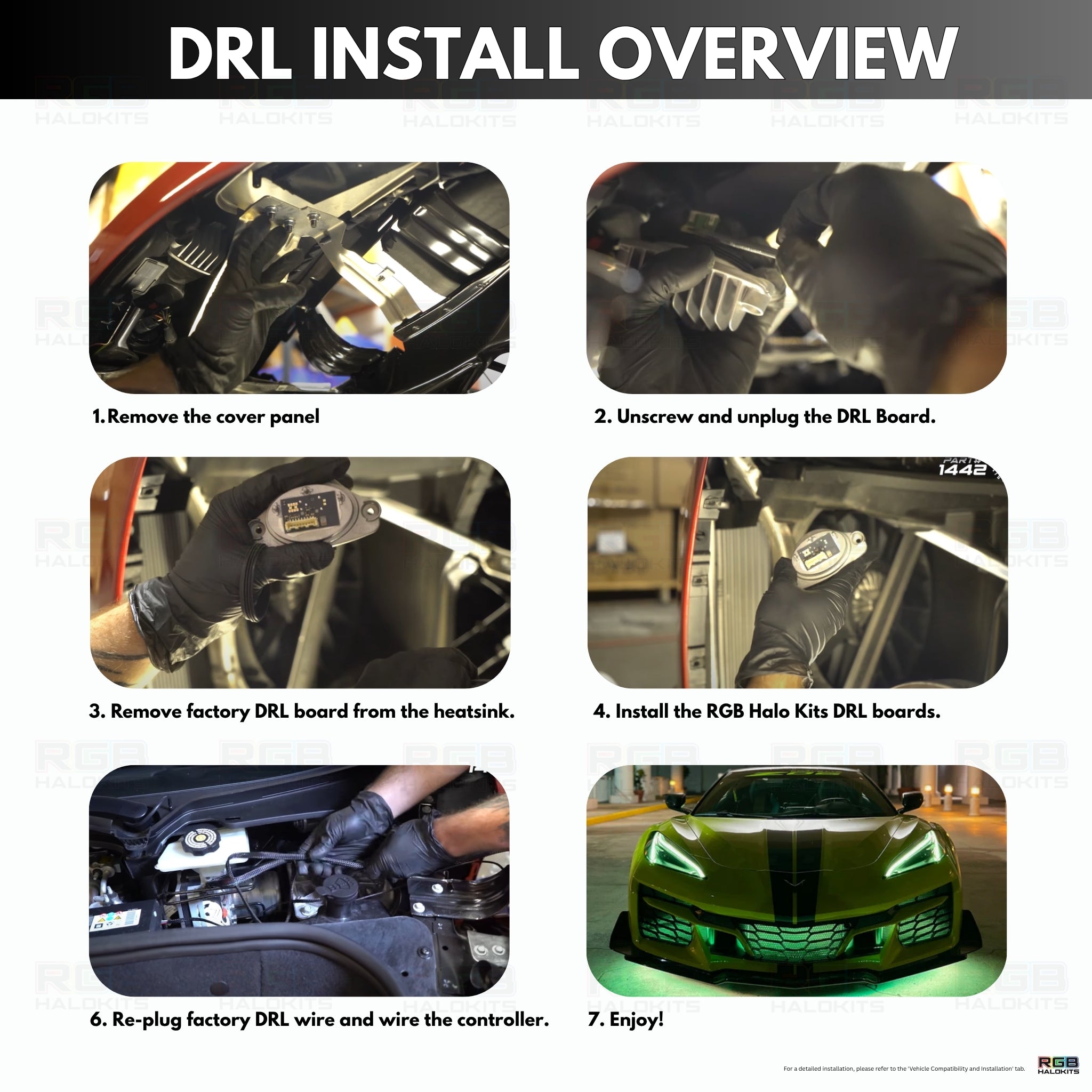 Chevrolet Corvette C8 RGB+A DRL Boards (2020-2025)