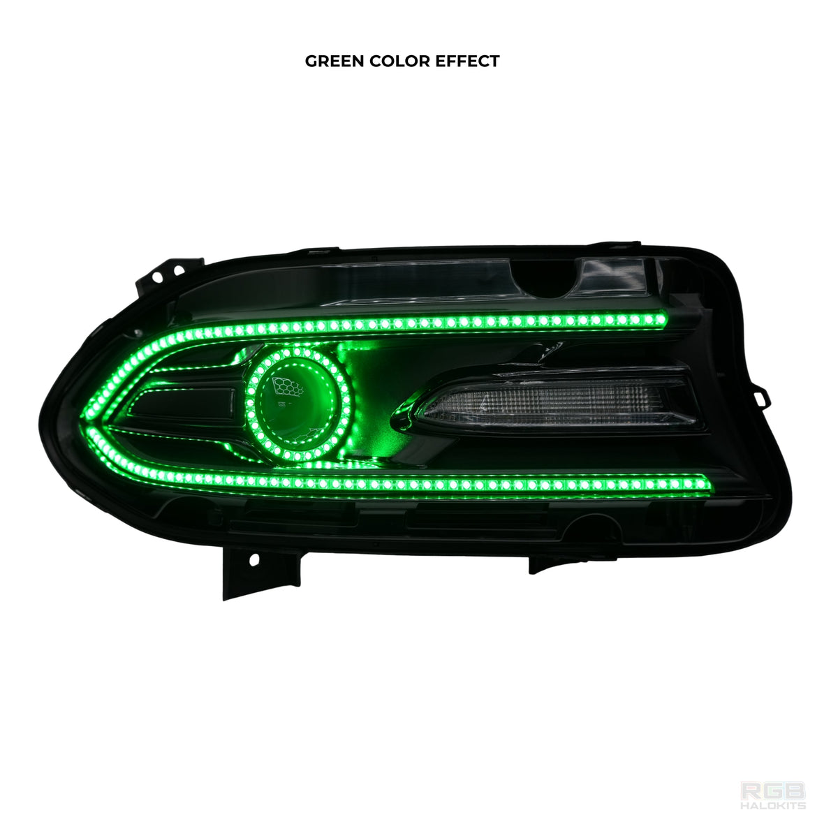 Dodge Charger: Multicolor Flow Series Halo Headlights (2015–2023) – Custom Multicolor LED Lighting by RGB Halo Kits