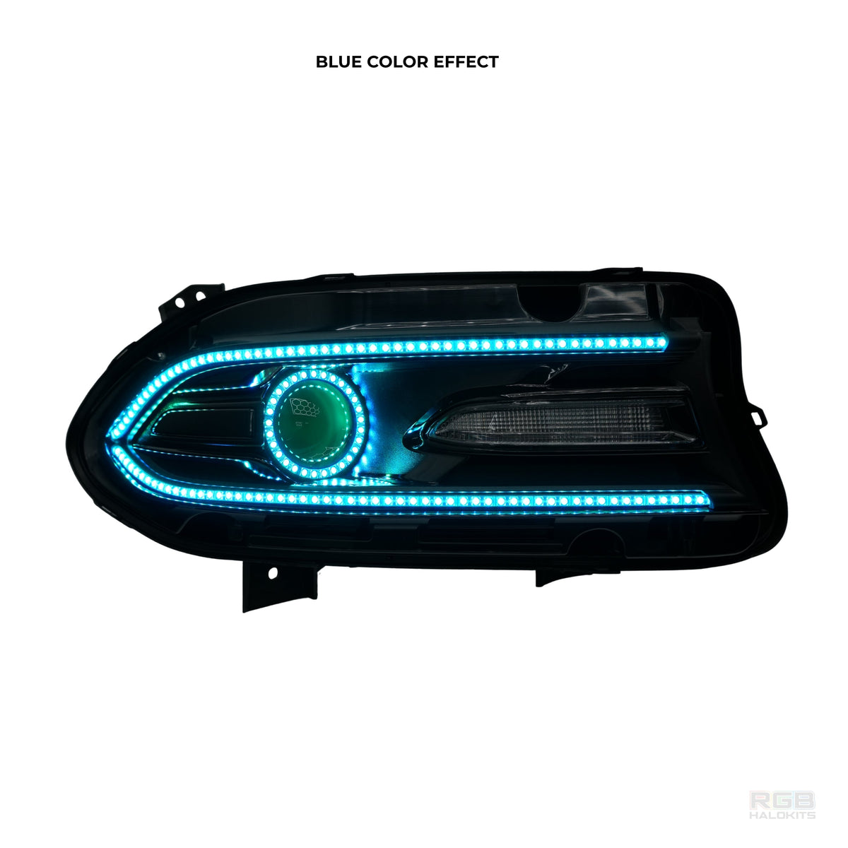 Dodge Charger: Multicolor Flow Series Halo Headlights (2015–2023) – Custom Multicolor LED Lighting by RGB Halo Kits