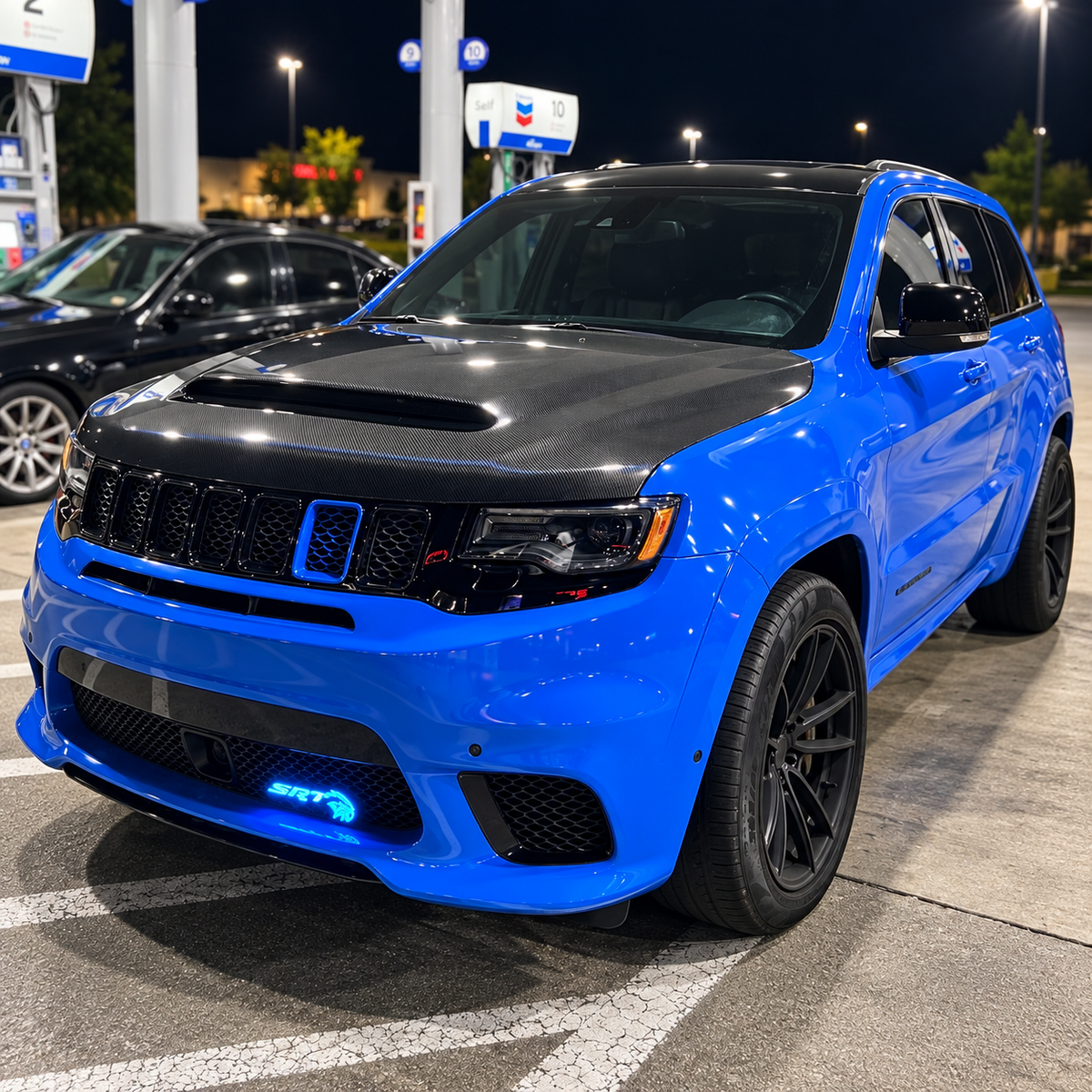 LED Emblem Badge: (Multicolor) – Compatible with Jeep Trackhawk