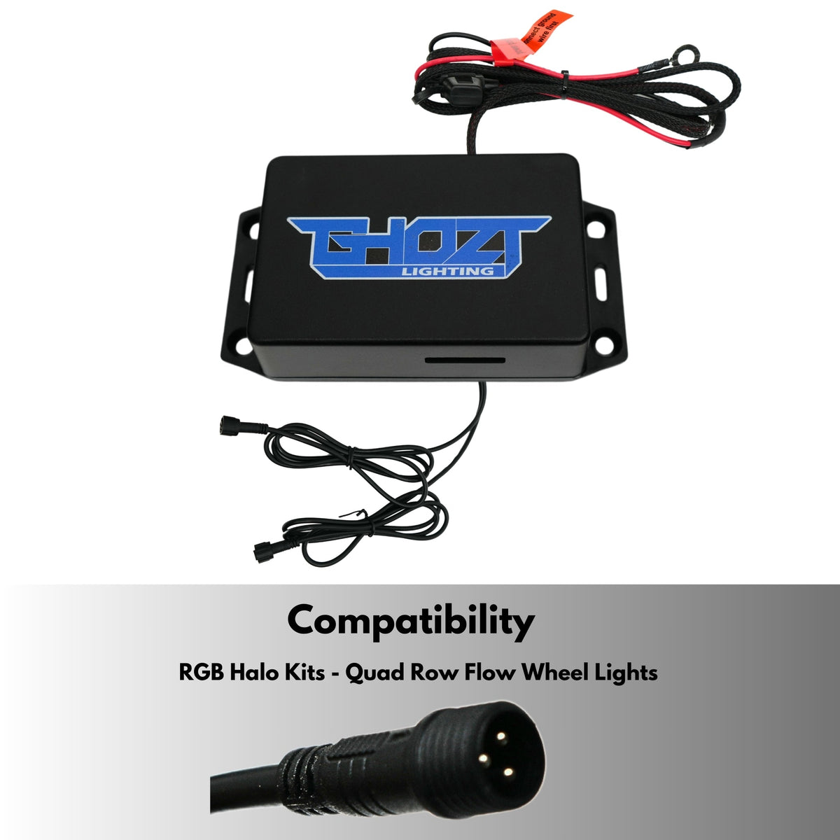 Blueghozt Bluetooth Controller (Flow Series) Prewired – Custom Multicolor LED Lighting by RGB Halo Kits