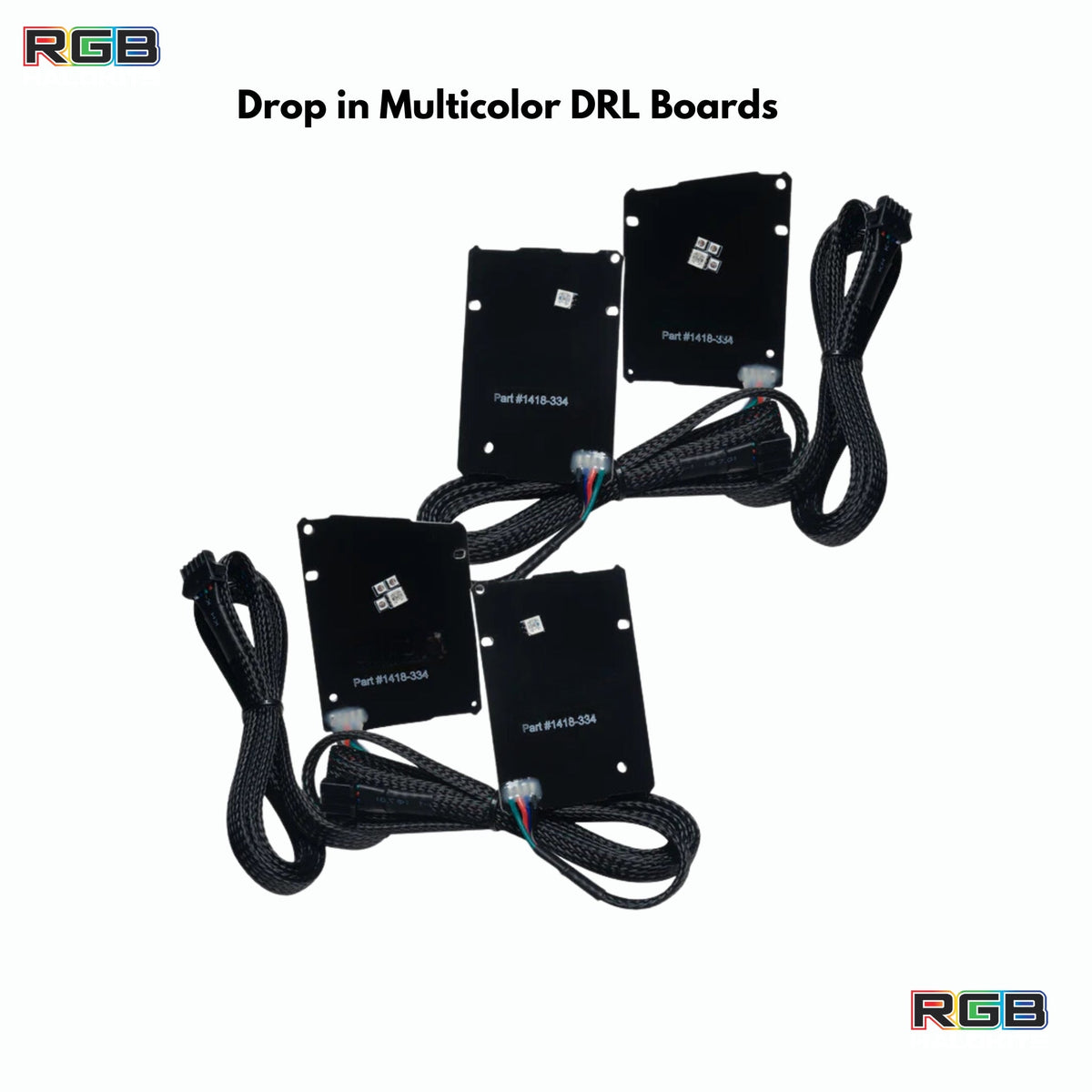 Chevrolet Camaro LS/LT RGBW DRL Boards (2019-2023) – Custom Multicolor LED Lighting by RGB Halo Kits