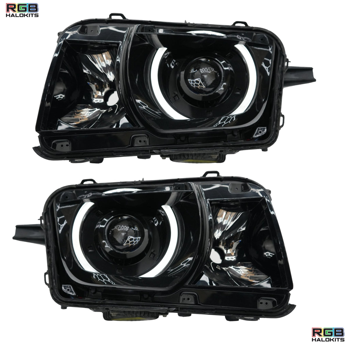 Chevrolet Camaro RS/SS: Multicolor Flow Series Headlights (2010-2013) – Custom Multicolor LED Lighting by RGB Halo Kits