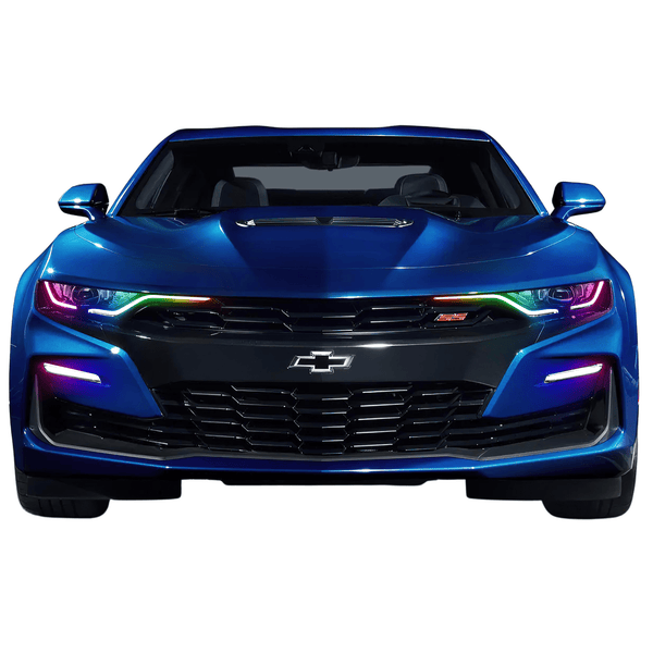 2019–2024 Camaro RS/SS Multicolor Headlights – RGBW w/ Demon Eyes – Custom Multicolor LED Lighting by RGB Halo Kits