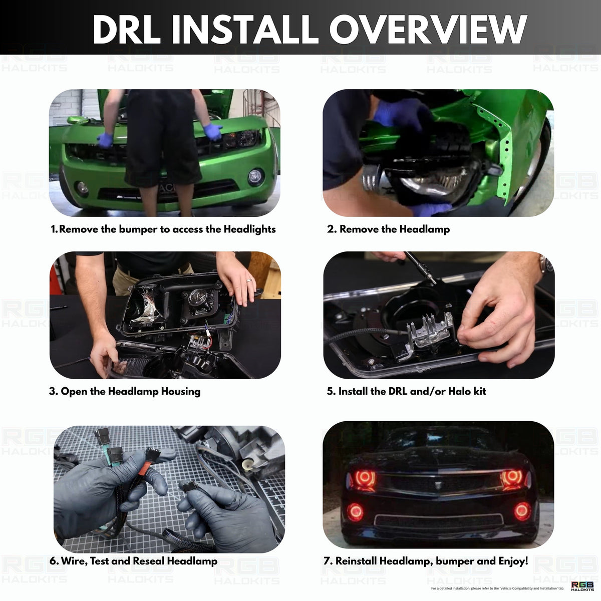 Chevrolet Camaro RS/SS RGBW DRL Boards (2010-2013) – Custom Multicolor LED Lighting by RGB Halo Kits