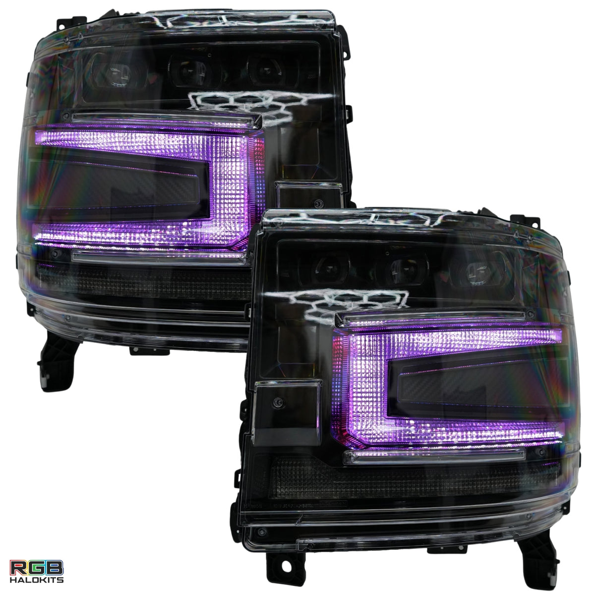 Chevrolet Silverado 1500: Multicolor Flow Series Headlights (2016-2018) | XB Morimoto – Custom Multicolor LED Lighting by RGB Halo Kits
