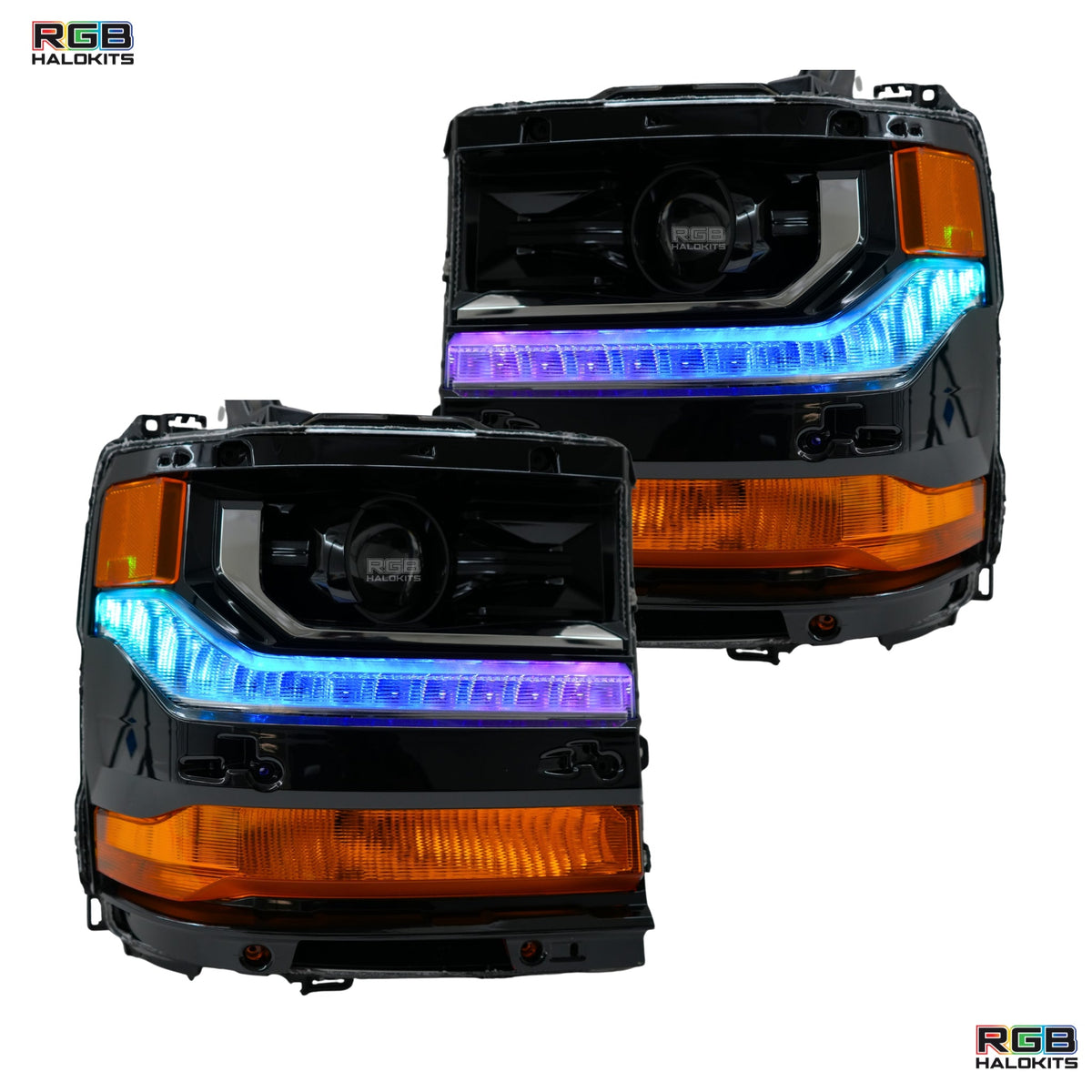 Chevrolet Silverado Multicolor Flow Series DRL Boards (2016-2018) – Custom Multicolor LED Lighting by RGB Halo Kits