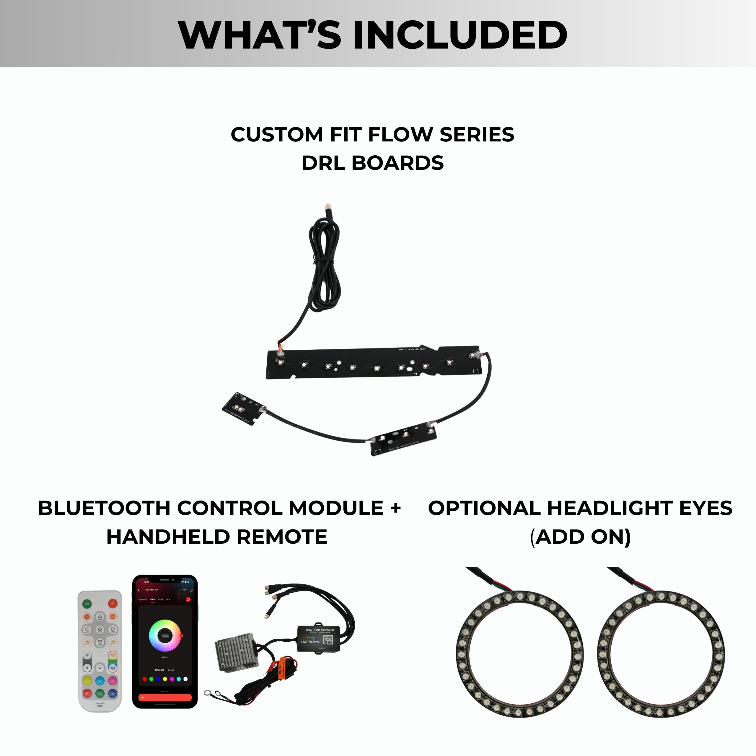 Chevrolet Silverado Multicolor Flow Series DRL Boards (2016-2018) – Custom Multicolor LED Lighting by RGB Halo Kits