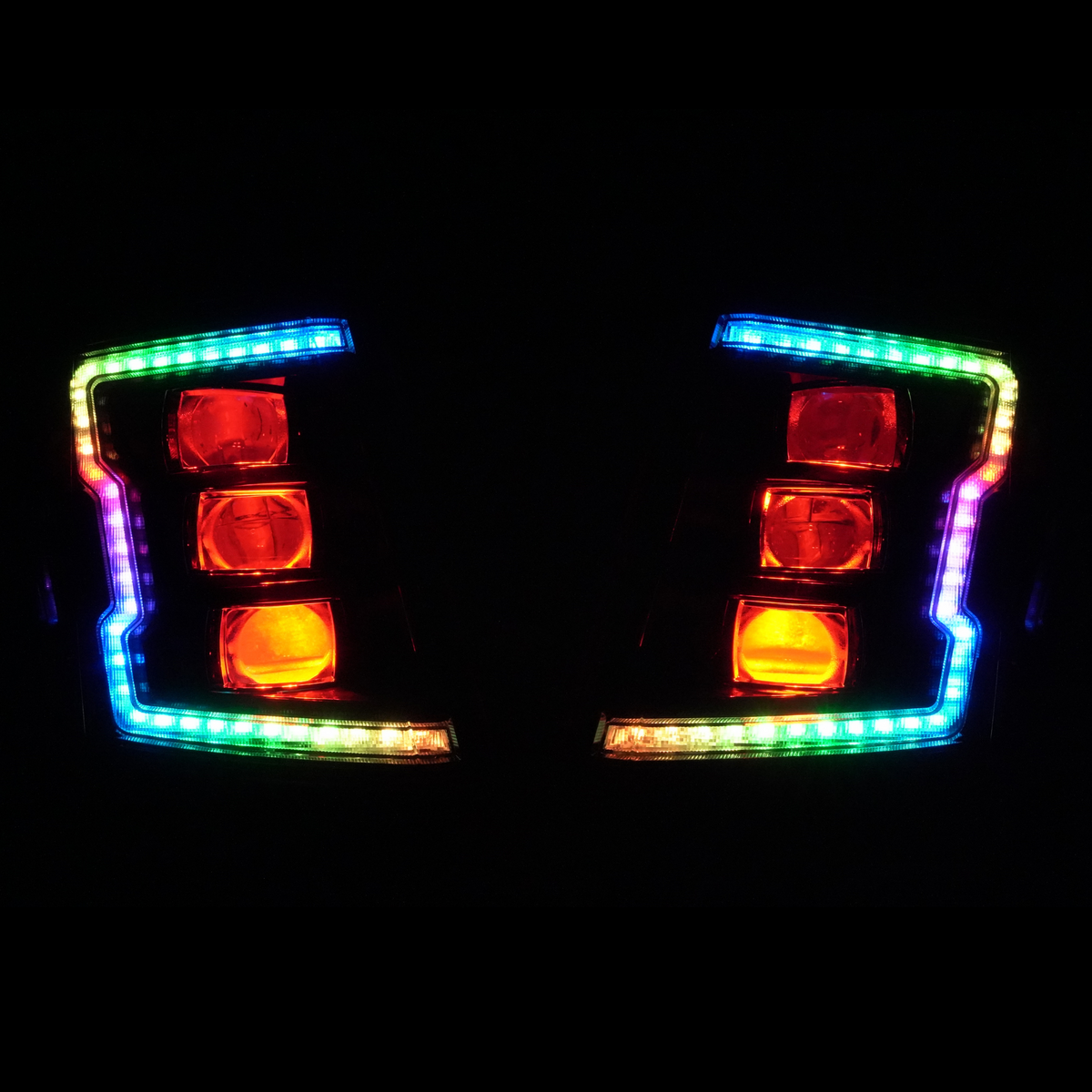 Chevrolet Tahoe / Suburban: Multicolor Flow Series Headlights (2015-2020) | XB Morimoto – Custom Multicolor LED Lighting by RGB Halo Kits