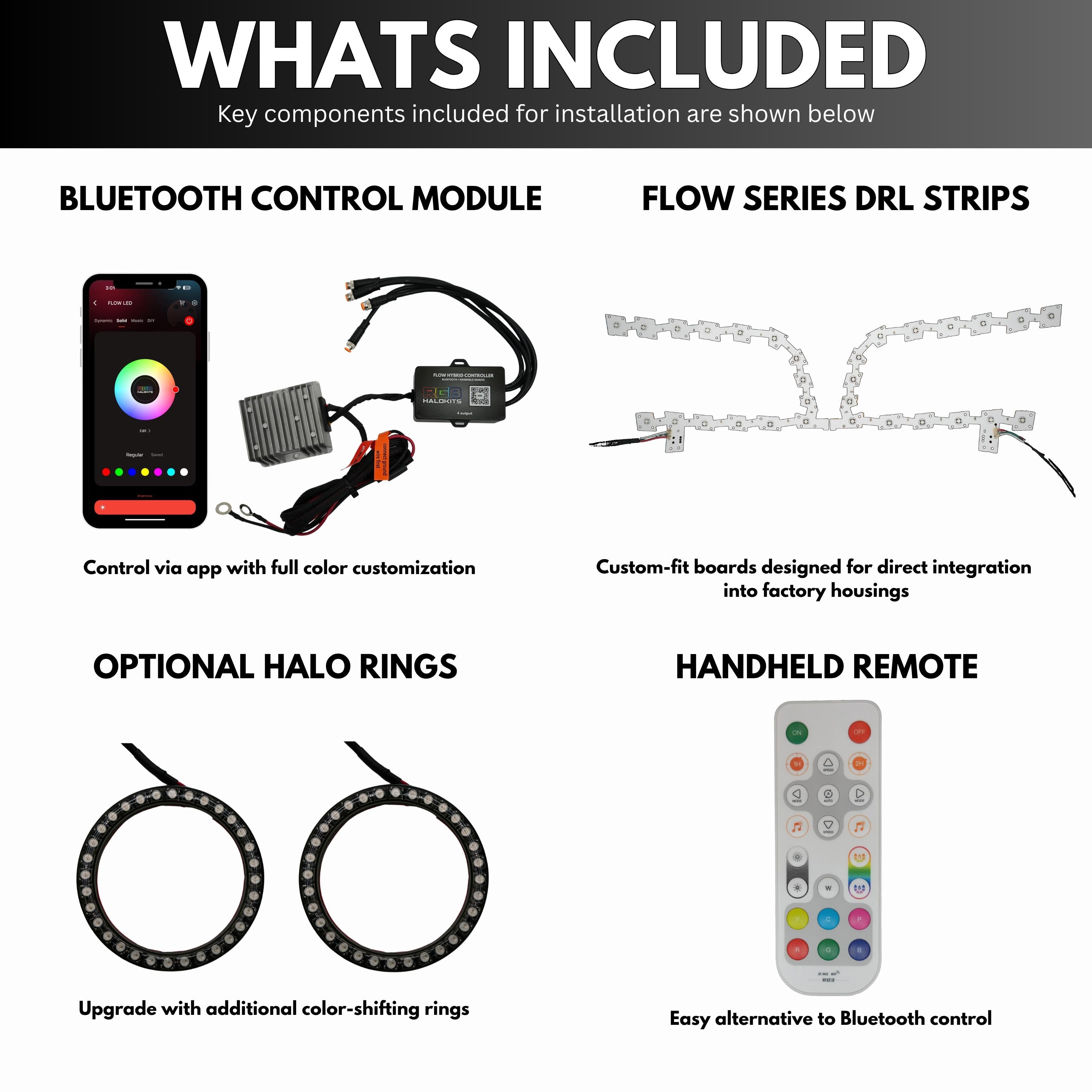 Chrysler 300 Multicolor DRL Boards (2011-2023) – Custom Multicolor LED Lighting by RGB Halo Kits