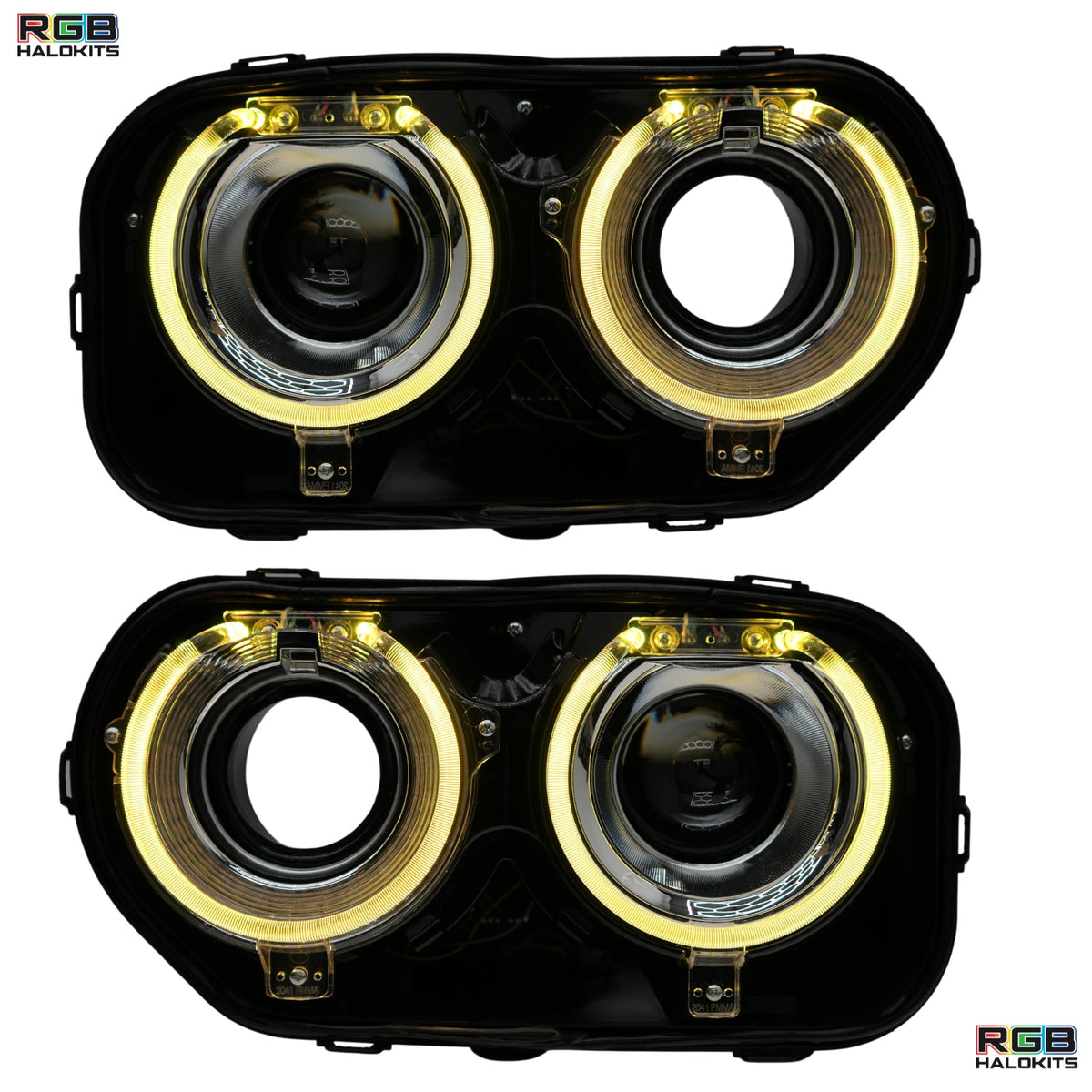 Dodge Challenger: Multicolor Headlights with RGBW Demon Eyes (2015-2023) – Custom Multicolor LED Lighting by RGB Halo Kits