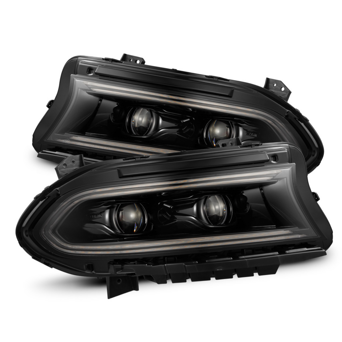 Dodge Charger: Multicolor Flow Series LUXX-Series LED Projector Headlights + Demon Eyes (2015–2023) – Custom Multicolor LED Lighting by RGB Halo Kits