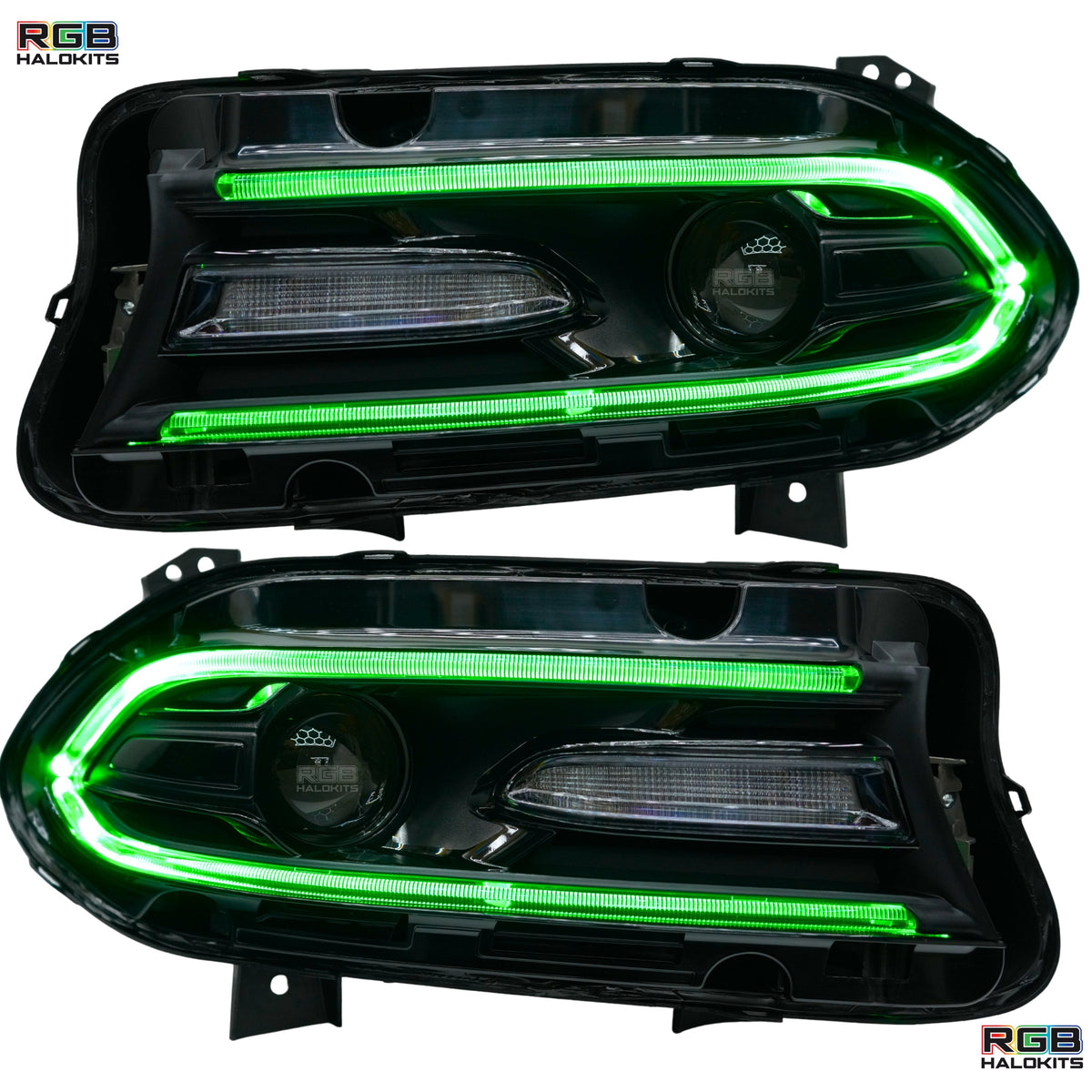 Dodge Charger RGBWA DRL Boards (2015-2023) – Custom Multicolor LED Lighting by RGB Halo Kits