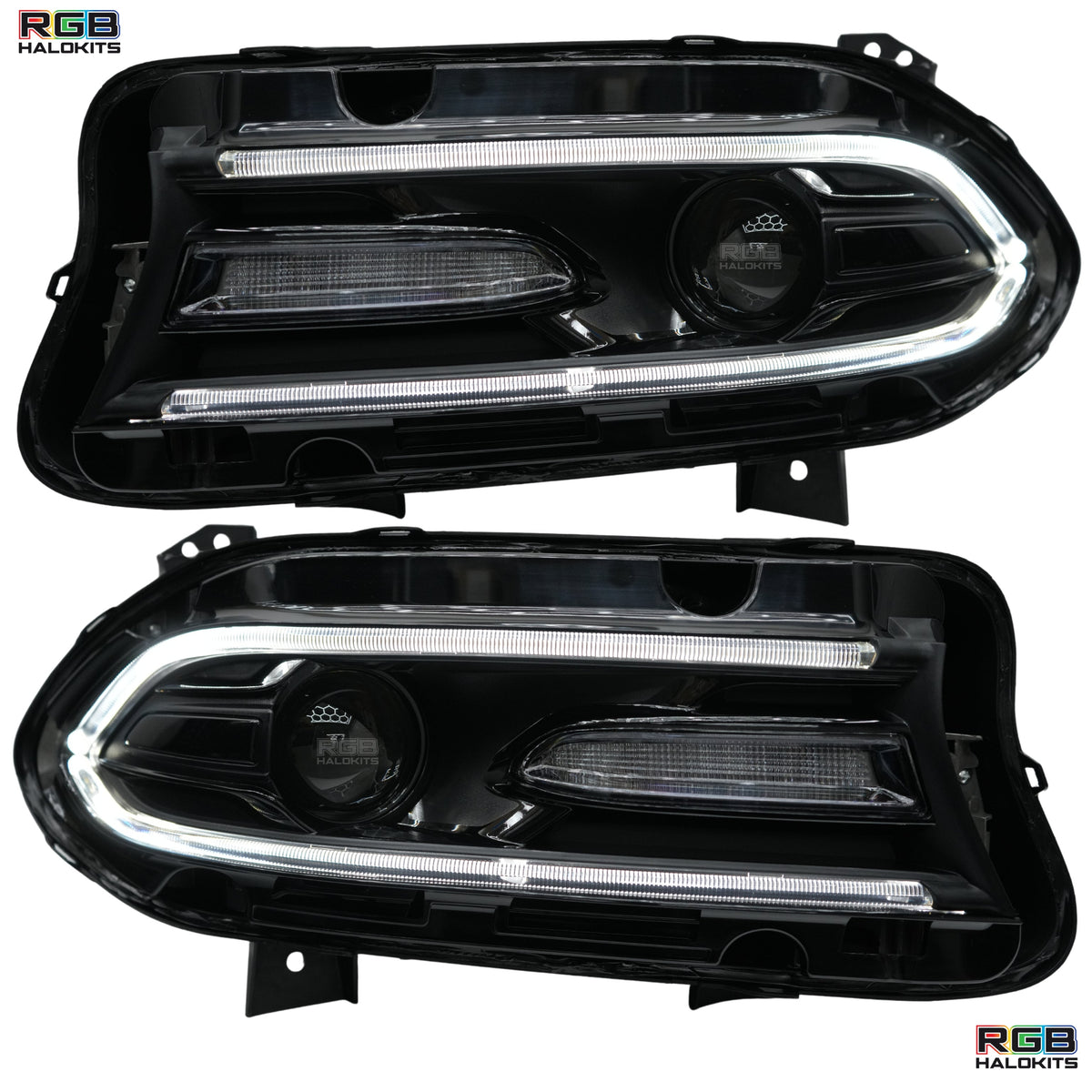 Dodge Charger RGBWA DRL Boards (2015-2023) – Custom Multicolor LED Lighting by RGB Halo Kits