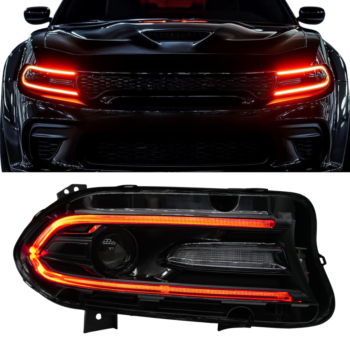 Dodge Charger RGBWA DRL Boards (2015-2023) – Custom Multicolor LED Lighting by RGB Halo Kits