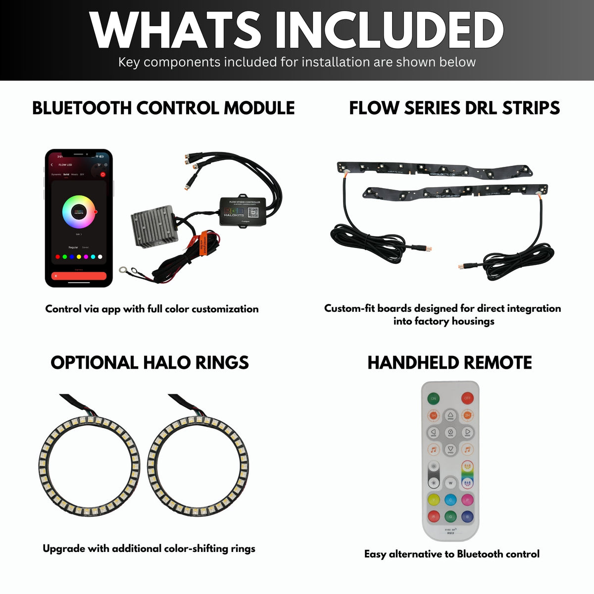 Dodge Durango Multicolor DRL Boards (2014-2020) – Custom Multicolor LED Lighting by RGB Halo Kits