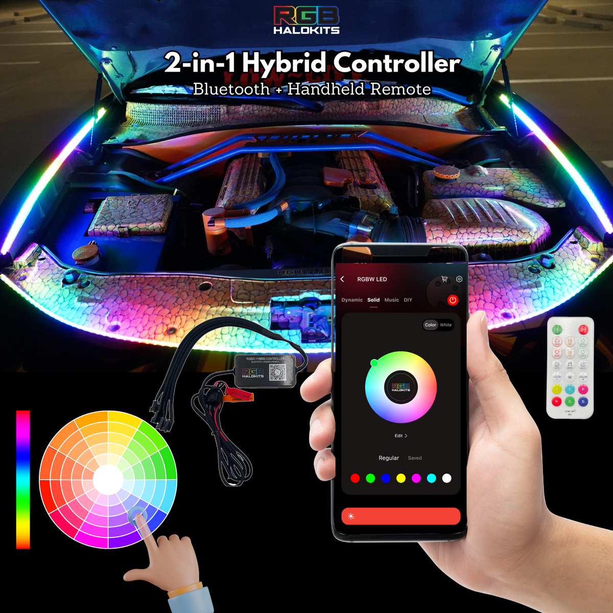 Engine Bay Multicolor Lighting Kit – Custom Multicolor LED Lighting by RGB Halo Kits