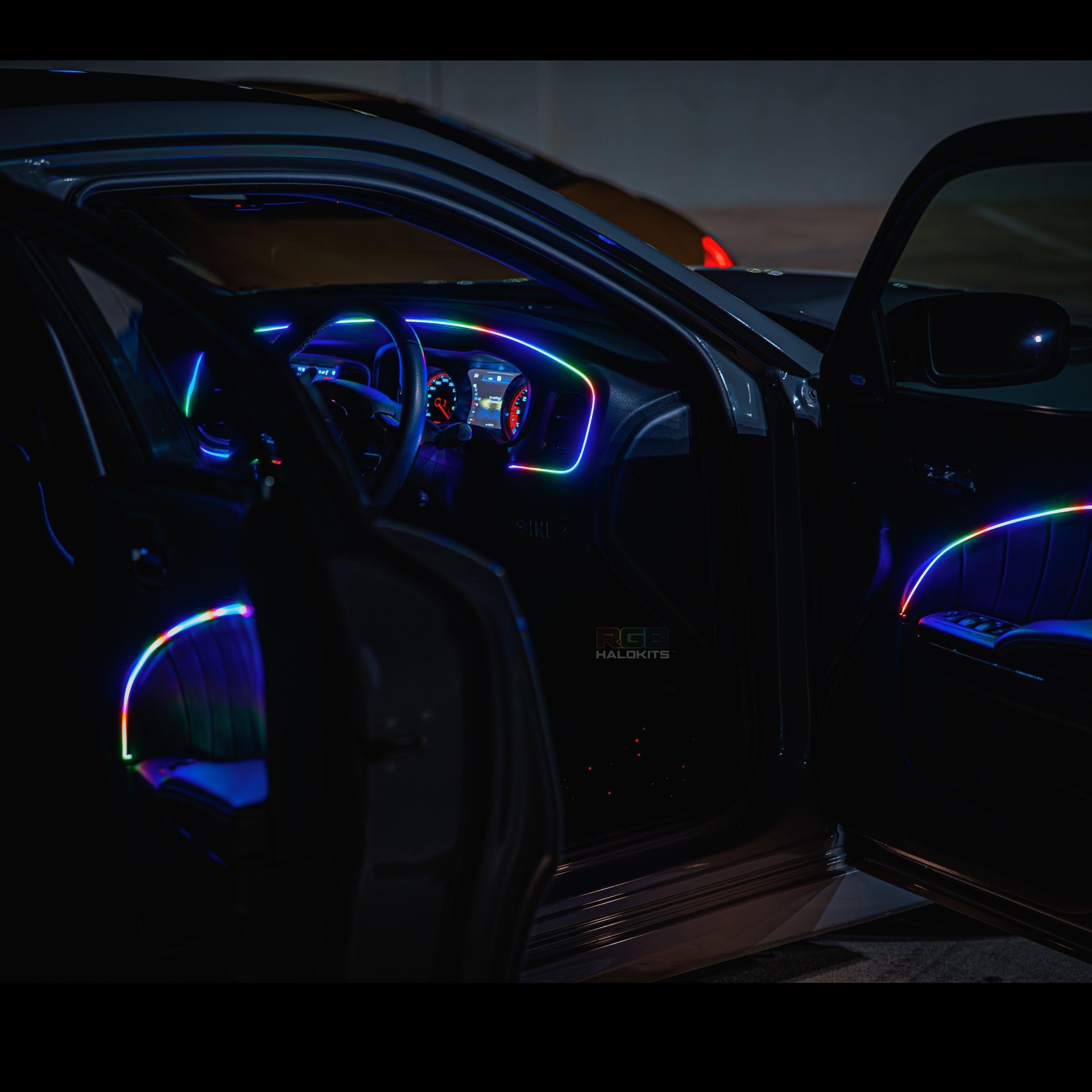 Flow Series Interior Trim Fiber optic Light Kit | 2–8pc Custom Setup – Custom Multicolor LED Lighting by RGB Halo Kits