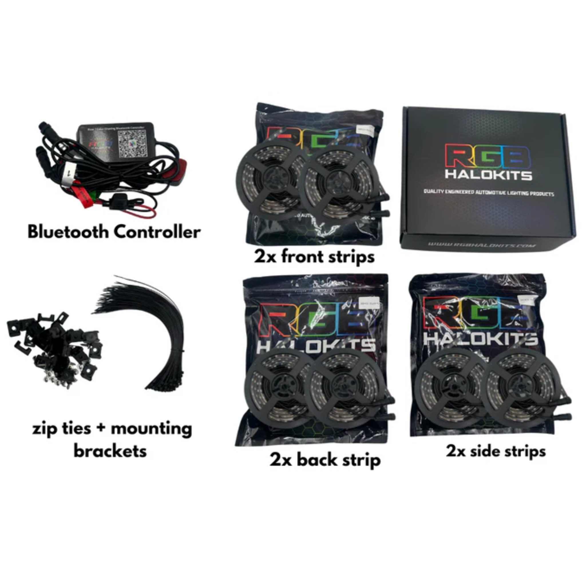 Flow Series LED Underglow Lighting Kit 3.0 | Custom 6pc | Flexible – Custom Multicolor LED Lighting by RGB Halo Kits