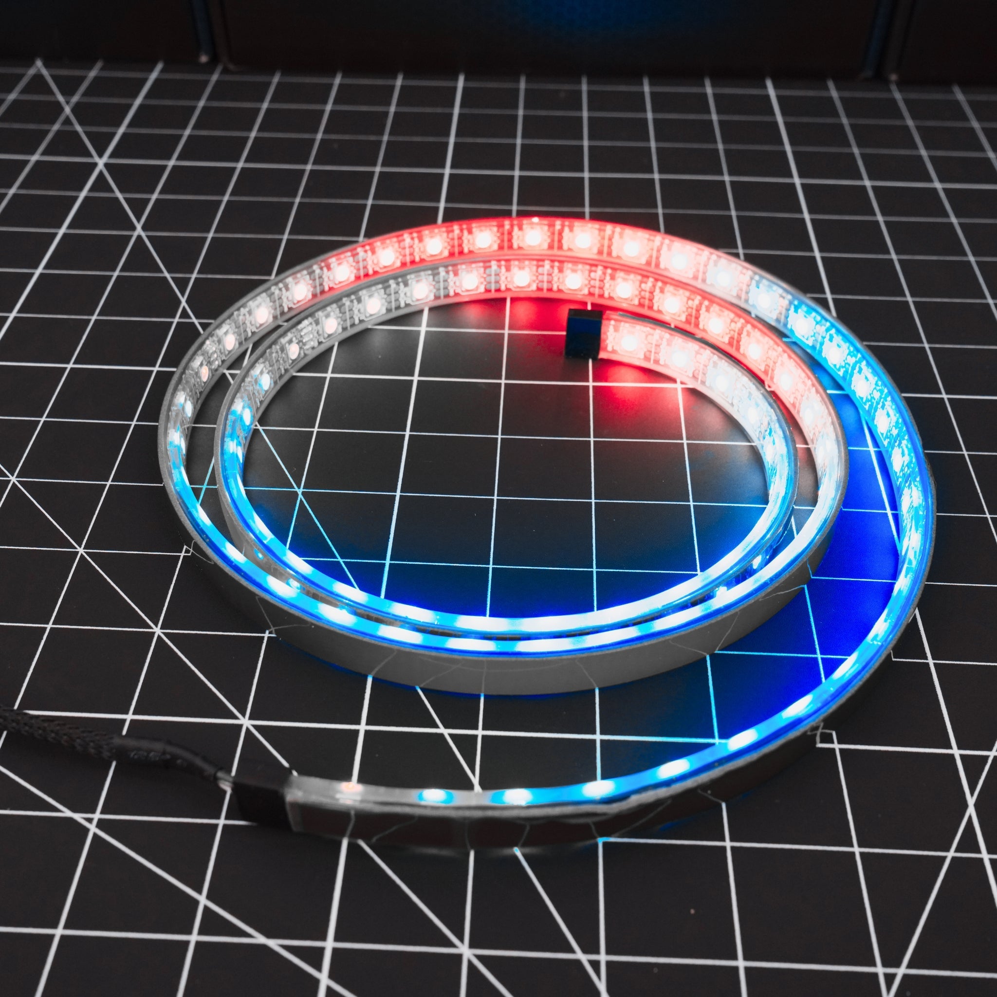 Flow Series Waterproof LED Strip – IP68 Flexible (12"–72") – Custom Multicolor LED Lighting by RGB Halo Kits