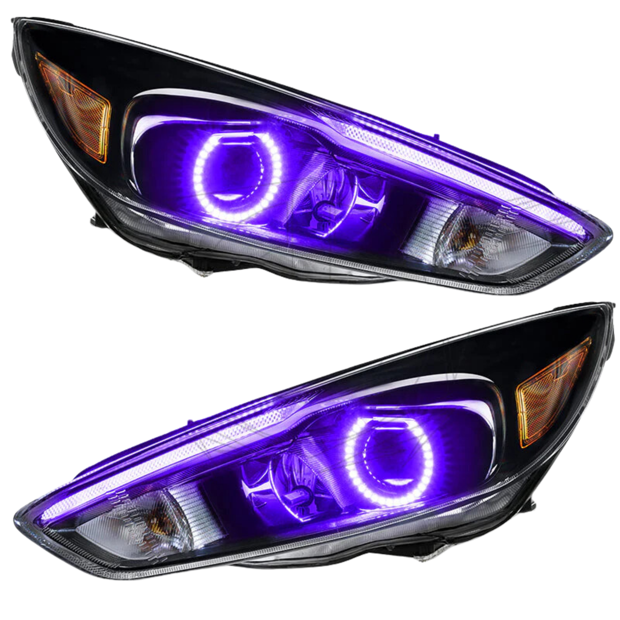 Ford Focus RS/ST Flow Series/Color Chasing DRL + Halo (2015-2017) – Custom Multicolor LED Lighting by RGB Halo Kits