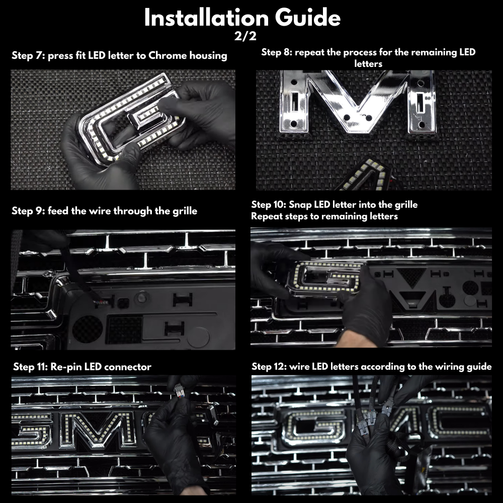 GMC LED Emblem: Multicolor (1999-2026) – Custom Multicolor LED Lighting by RGB Halo Kits