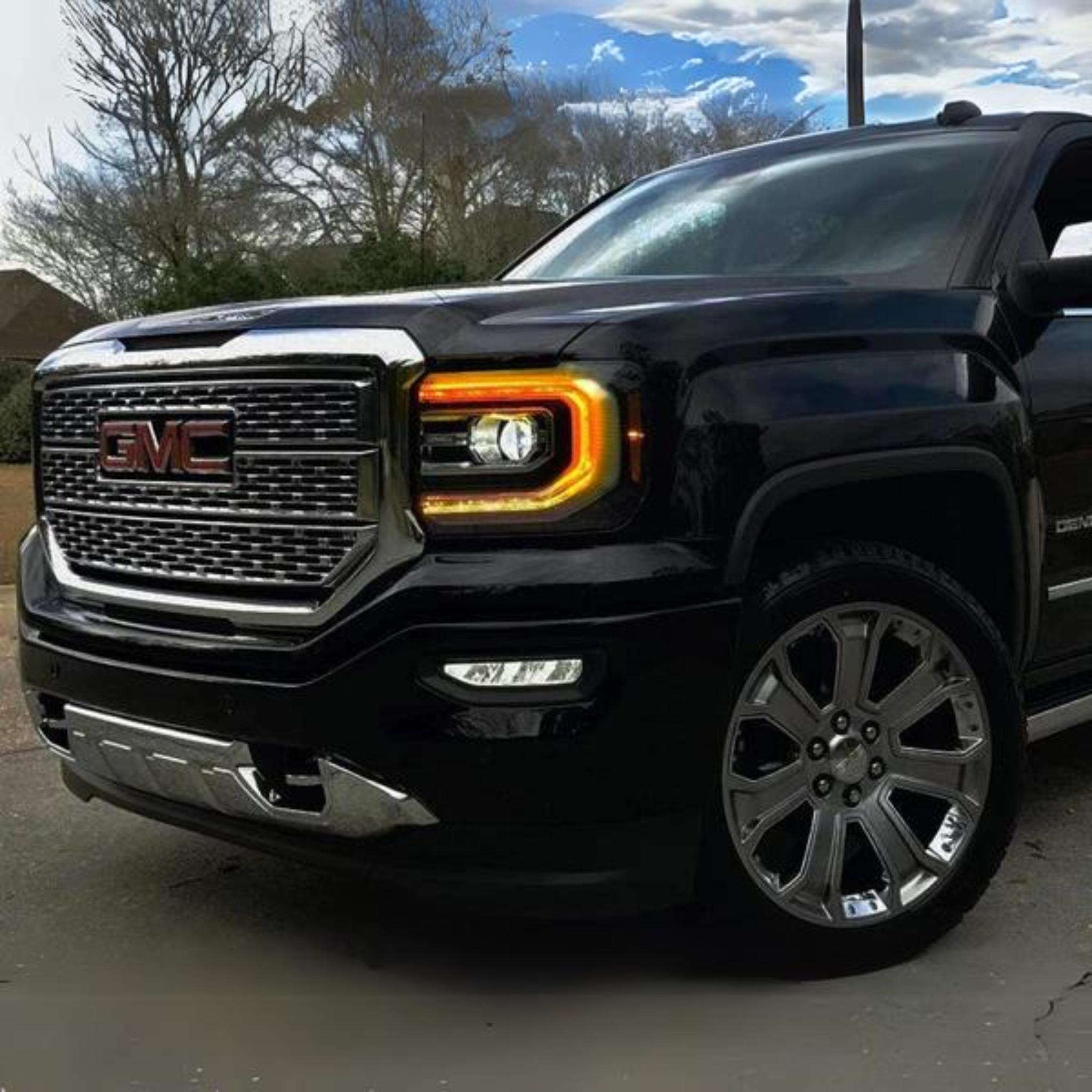 GMC Sierra 1500 Multicolor DRL Boards (2016-2018) – Custom Multicolor LED Lighting by RGB Halo Kits