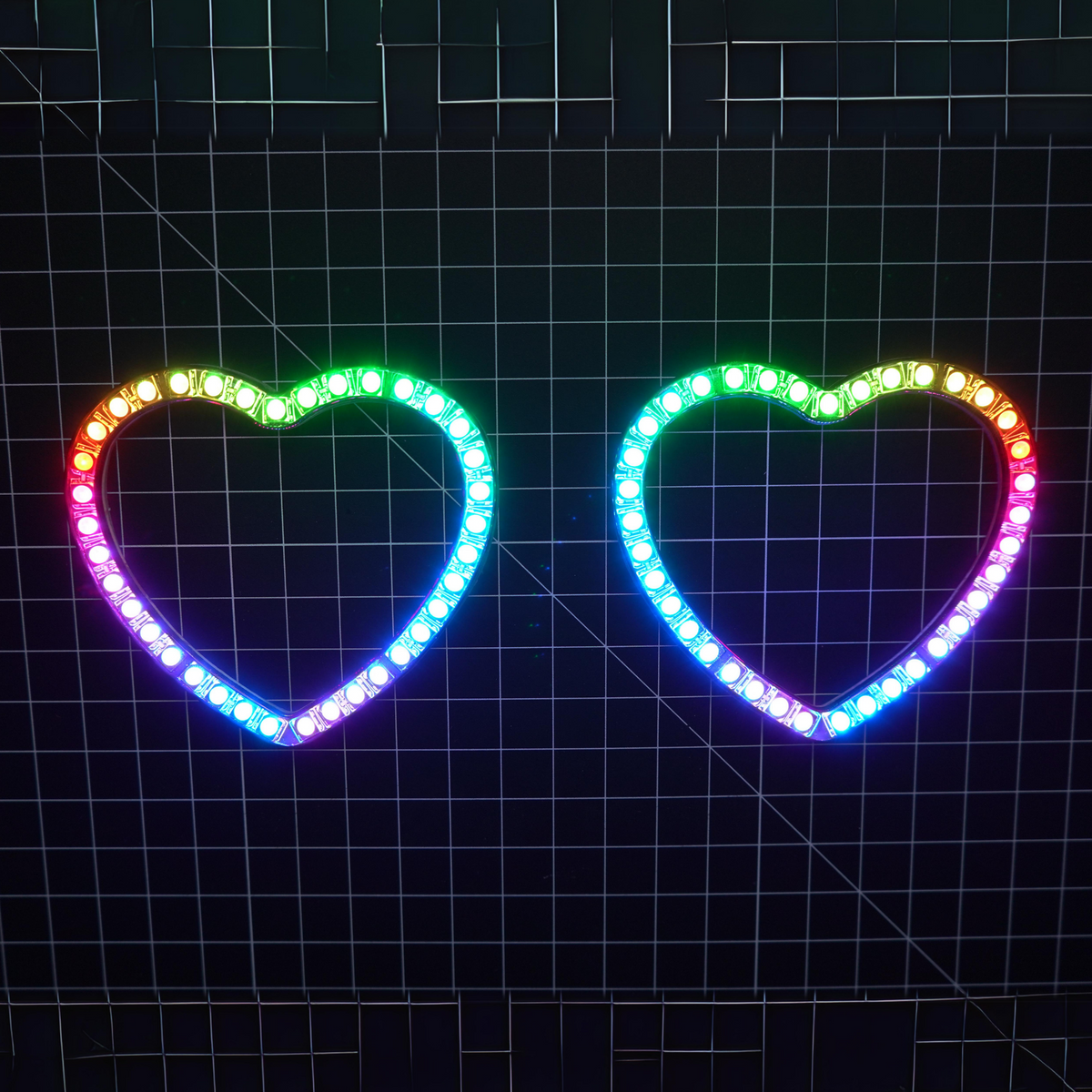 Heart Halo Rings | Multicolor Flow Series – Custom Multicolor LED Lighting by RGB Halo Kits