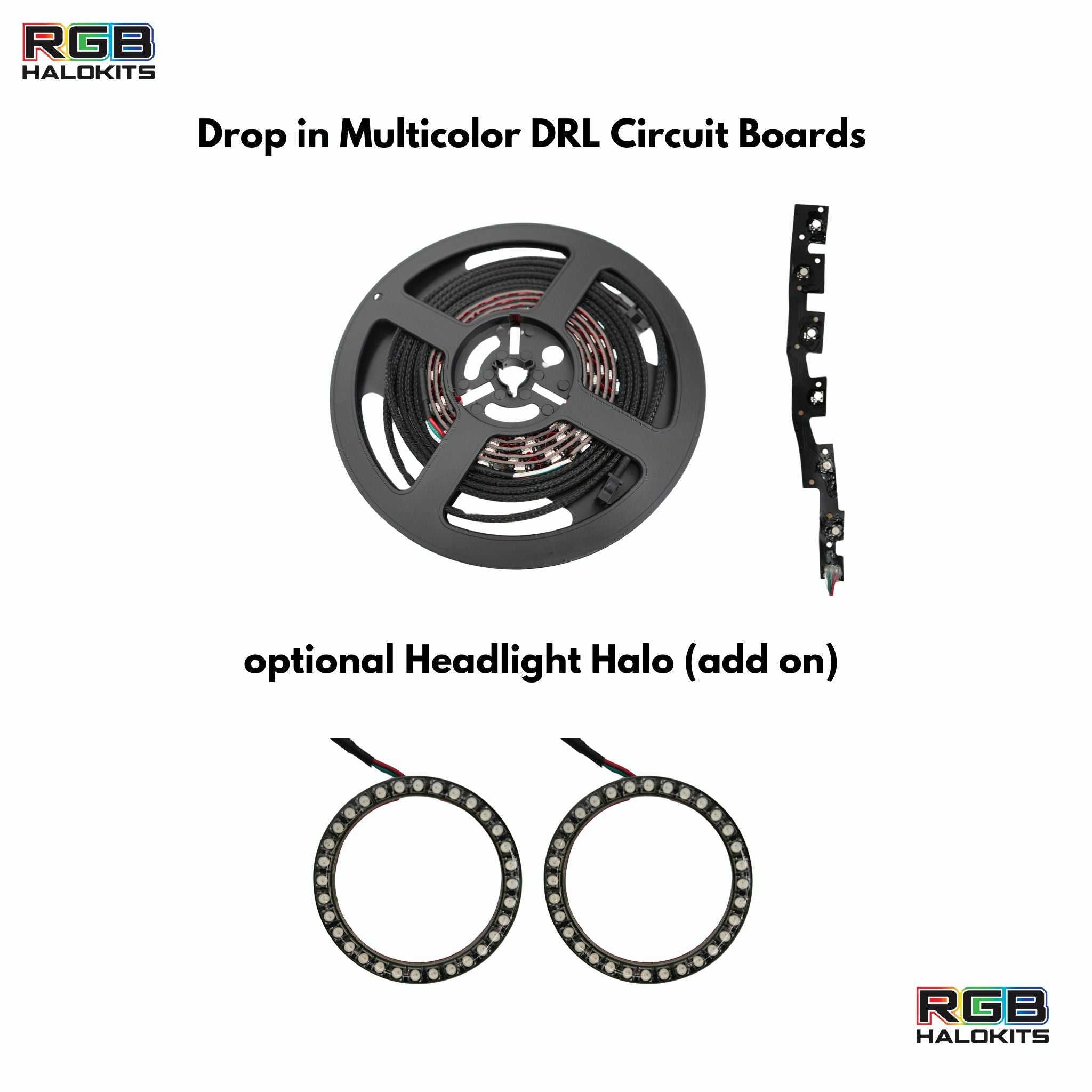 Hyundai Elantra Multicolor Flow Series DRL Boards (2021-2023) – Custom Multicolor LED Lighting by RGB Halo Kits