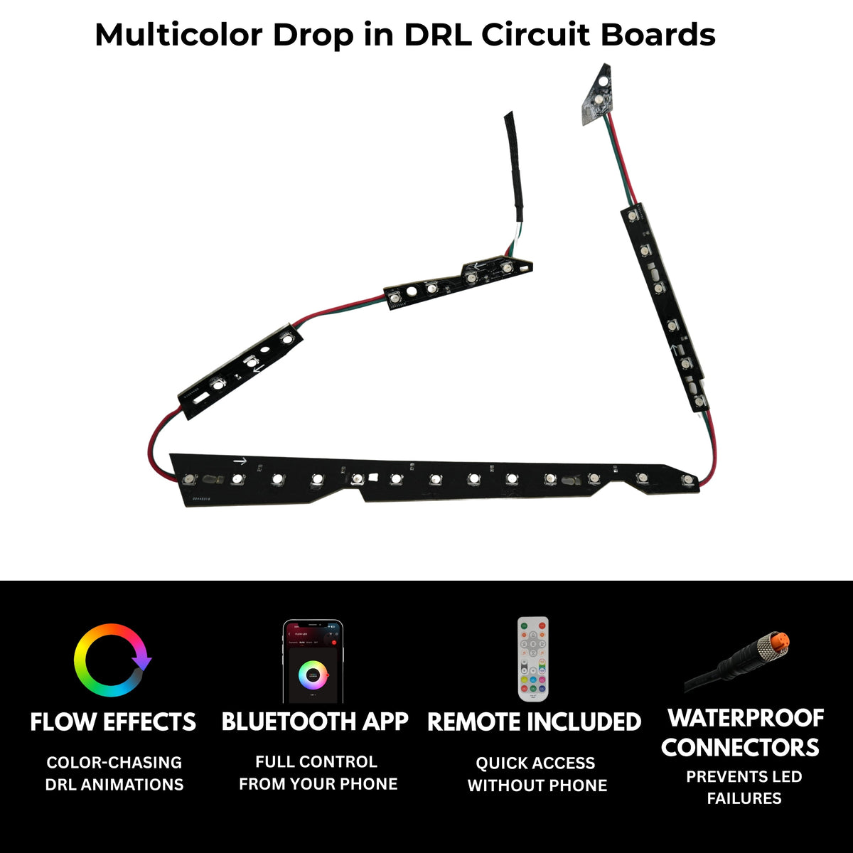 (2010-2013) Infiniti G37 Multicolor Flow DRL Boards (for Spyder Headlights only) – Custom Multicolor LED Lighting by RGB Halo Kits