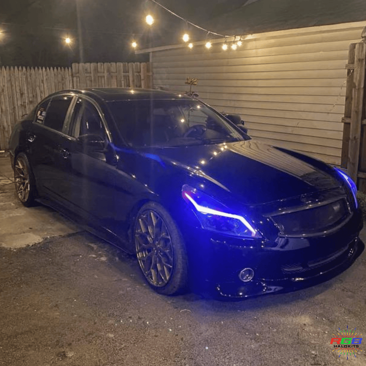 Infiniti G37: Multicolor Flow Series Headlights (2010-2013) – Custom Multicolor LED Lighting by RGB Halo Kits