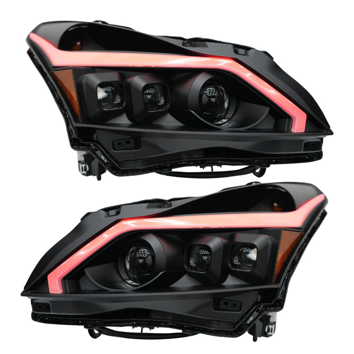 Infiniti G37: Multicolor Flow Series Headlights (2010-2013) – Custom Multicolor LED Lighting by RGB Halo Kits