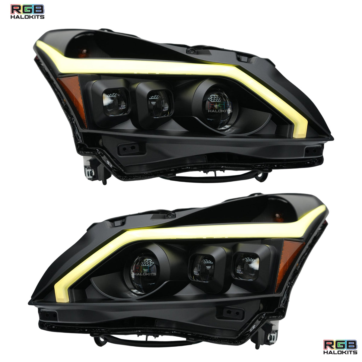 Infiniti G37: Multicolor Flow Series Headlights (2010-2013) – Custom Multicolor LED Lighting by RGB Halo Kits