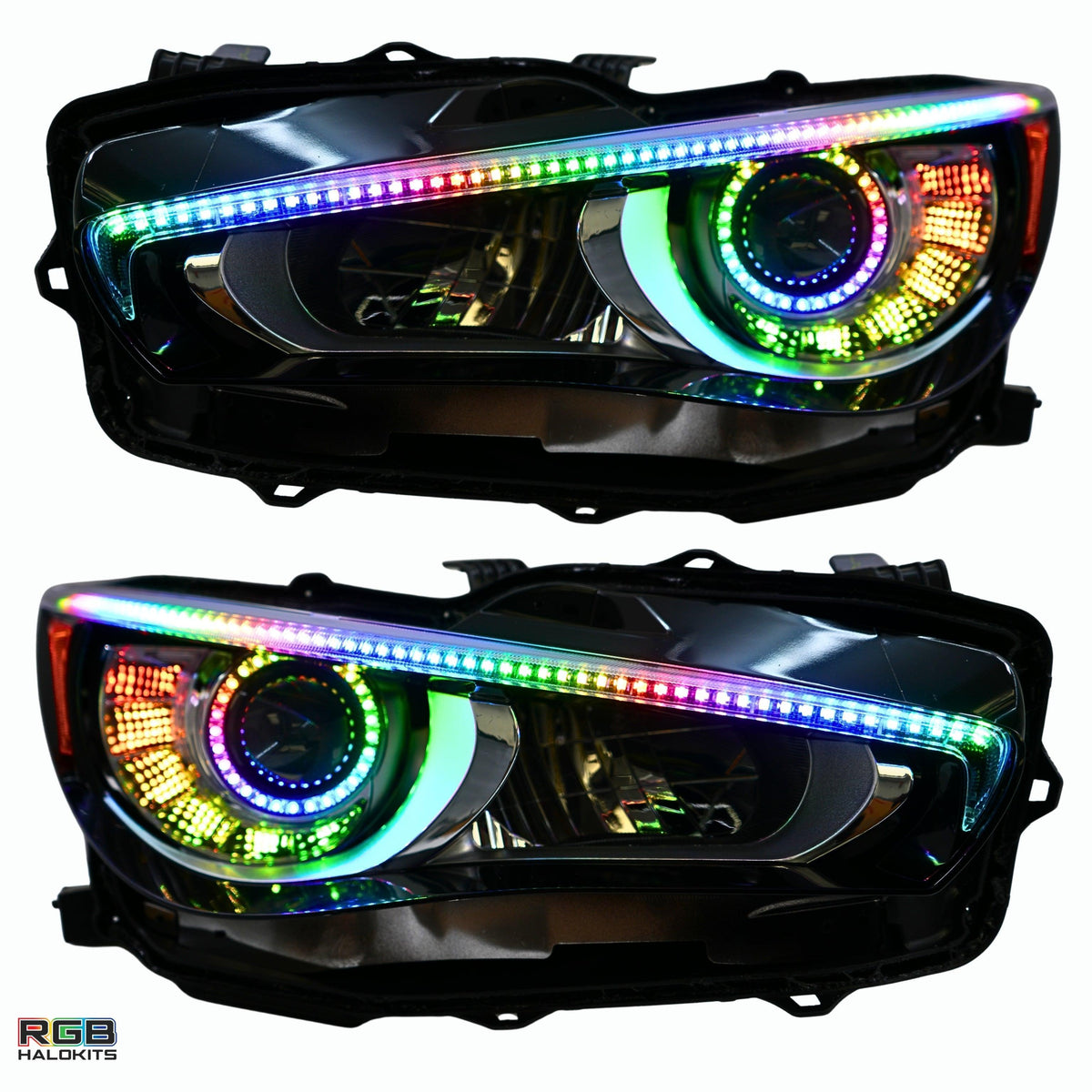 Infiniti Q50 Multicolor Flow DRL Boards (2014-2024) – Custom Multicolor LED Lighting by RGB Halo Kits