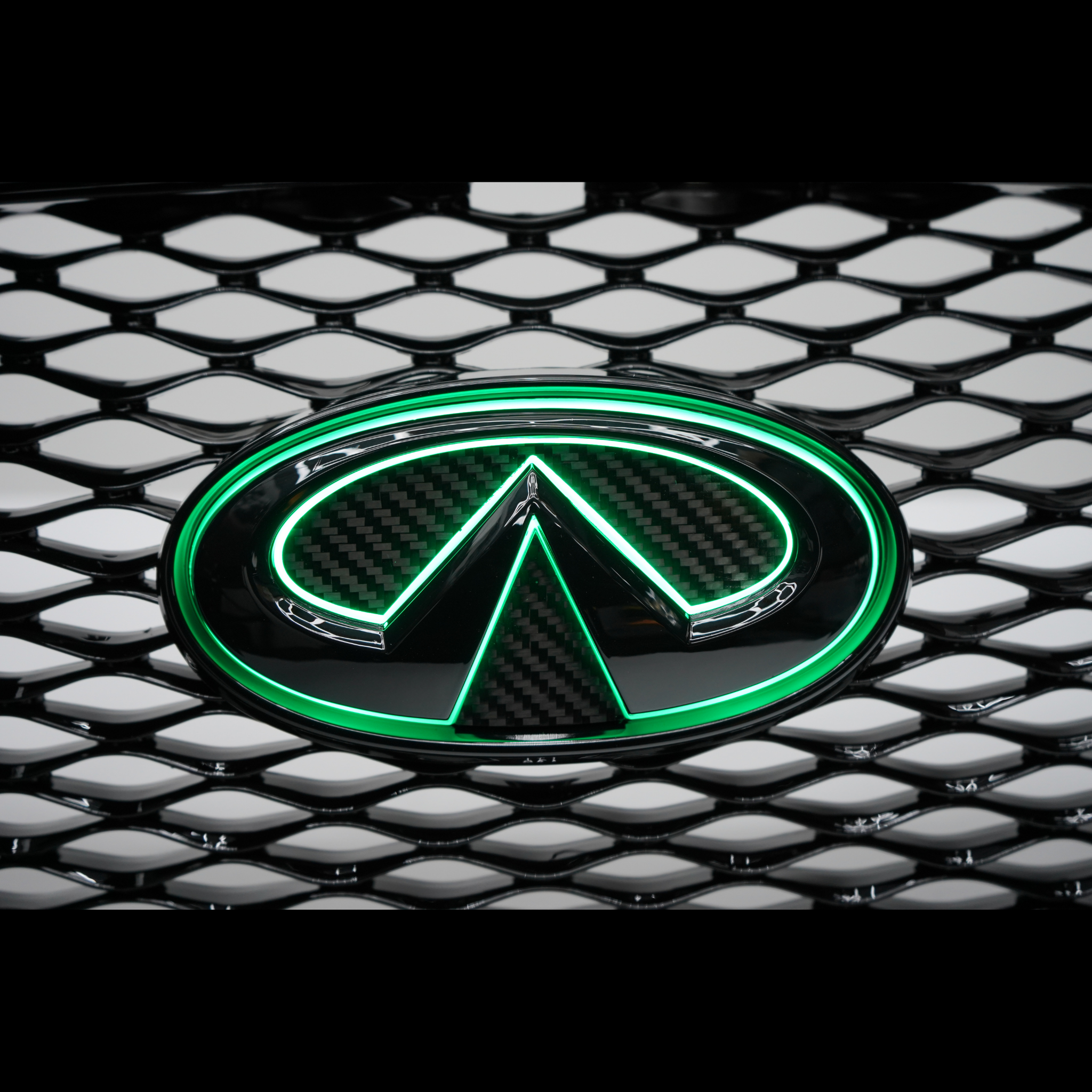Infiniti Q50 Multicolor Flow LED emblem V2 (2014-2021) – Custom Multicolor LED Lighting by RGB Halo Kits