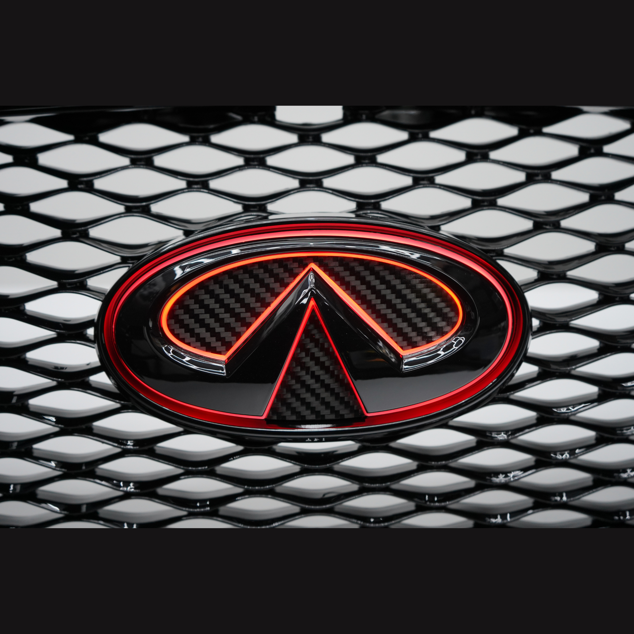 Infiniti Q50 Multicolor Flow LED emblem V2 (2014-2021) – Custom Multicolor LED Lighting by RGB Halo Kits