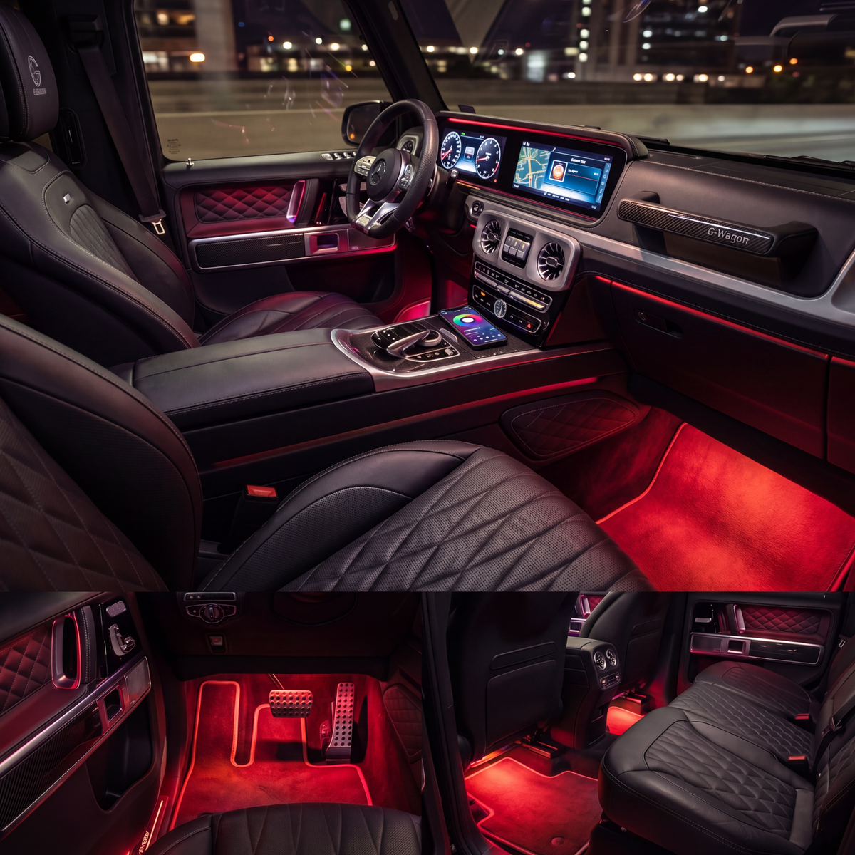 4pc Interior Aluminum Ambient Footwell Lighting Kit
