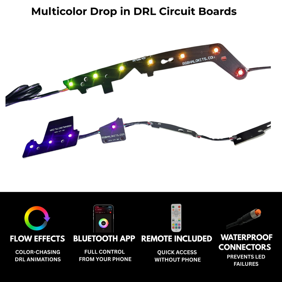 Jeep Grand Cherokee Multicolor DRL Boards (2014-2021) – Custom Multicolor LED Lighting by RGB Halo Kits