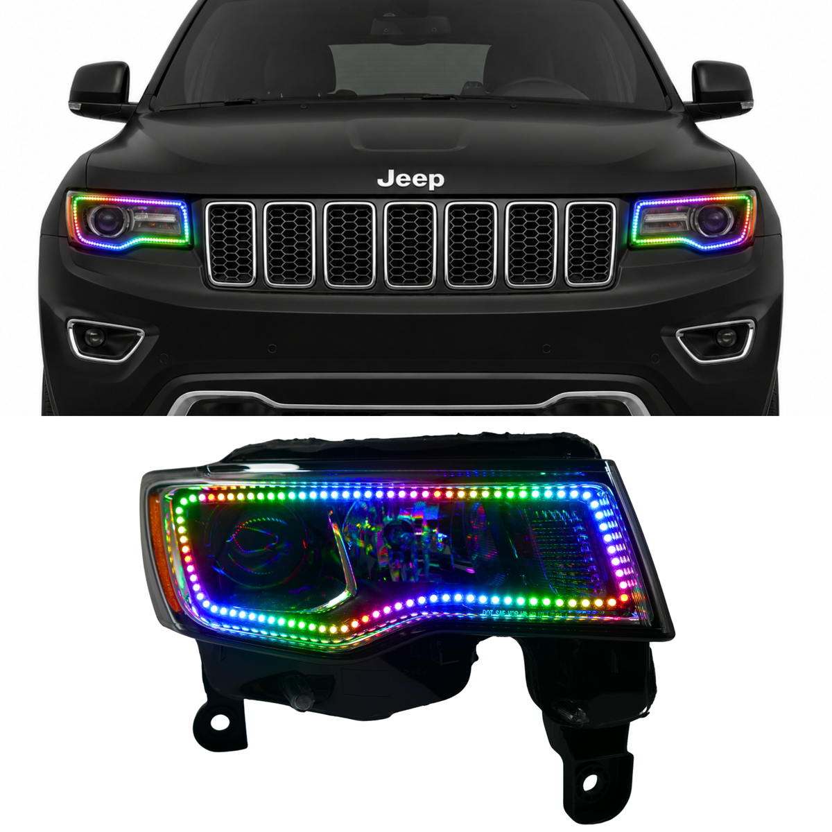 Jeep Grand Cherokee Flow Series DRL / Halo Kit (for Halogen Headlights) (2014-2021)