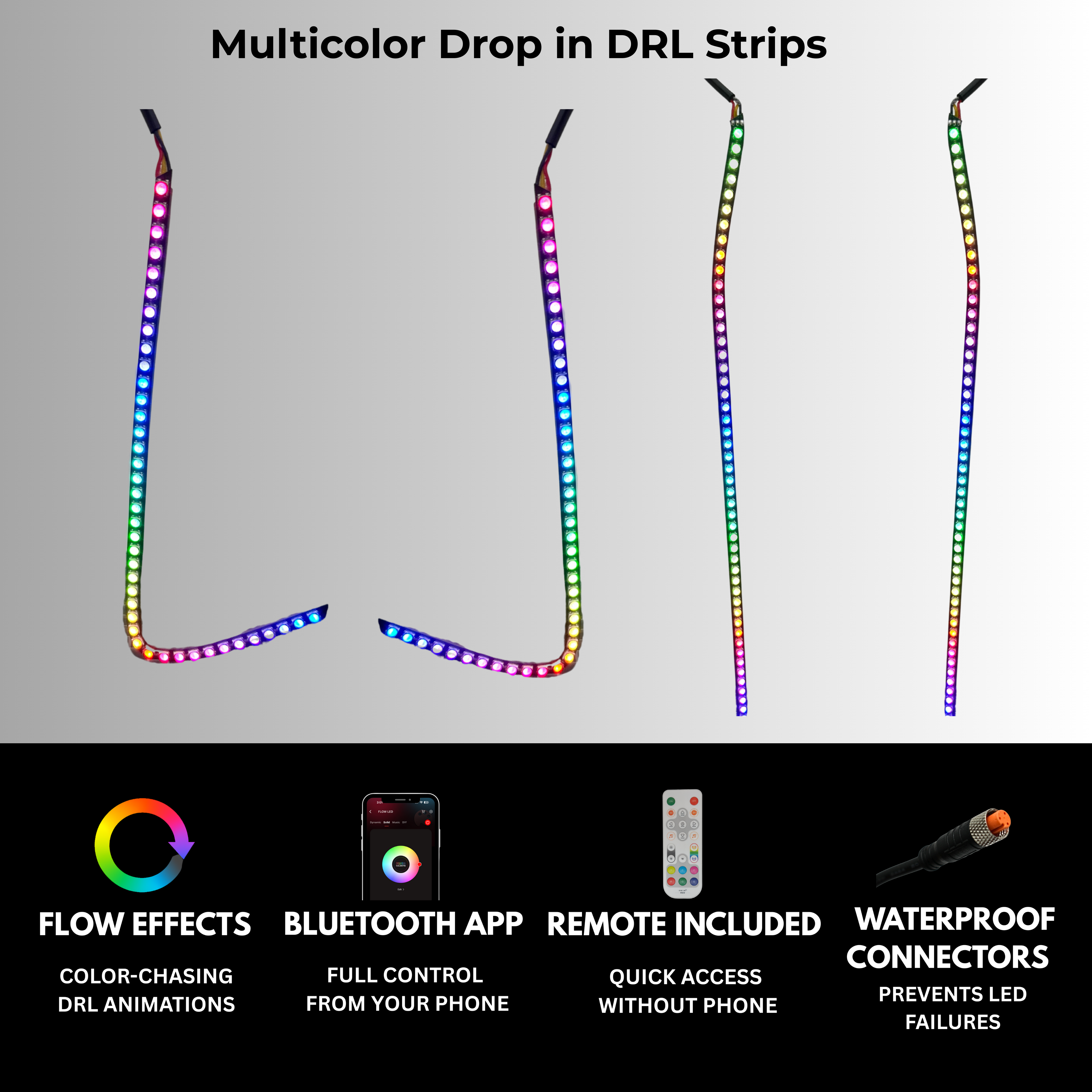 Kia K5 Multicolor Flow DRL Boards (2021-2024) – Custom Multicolor LED Lighting by RGB Halo Kits