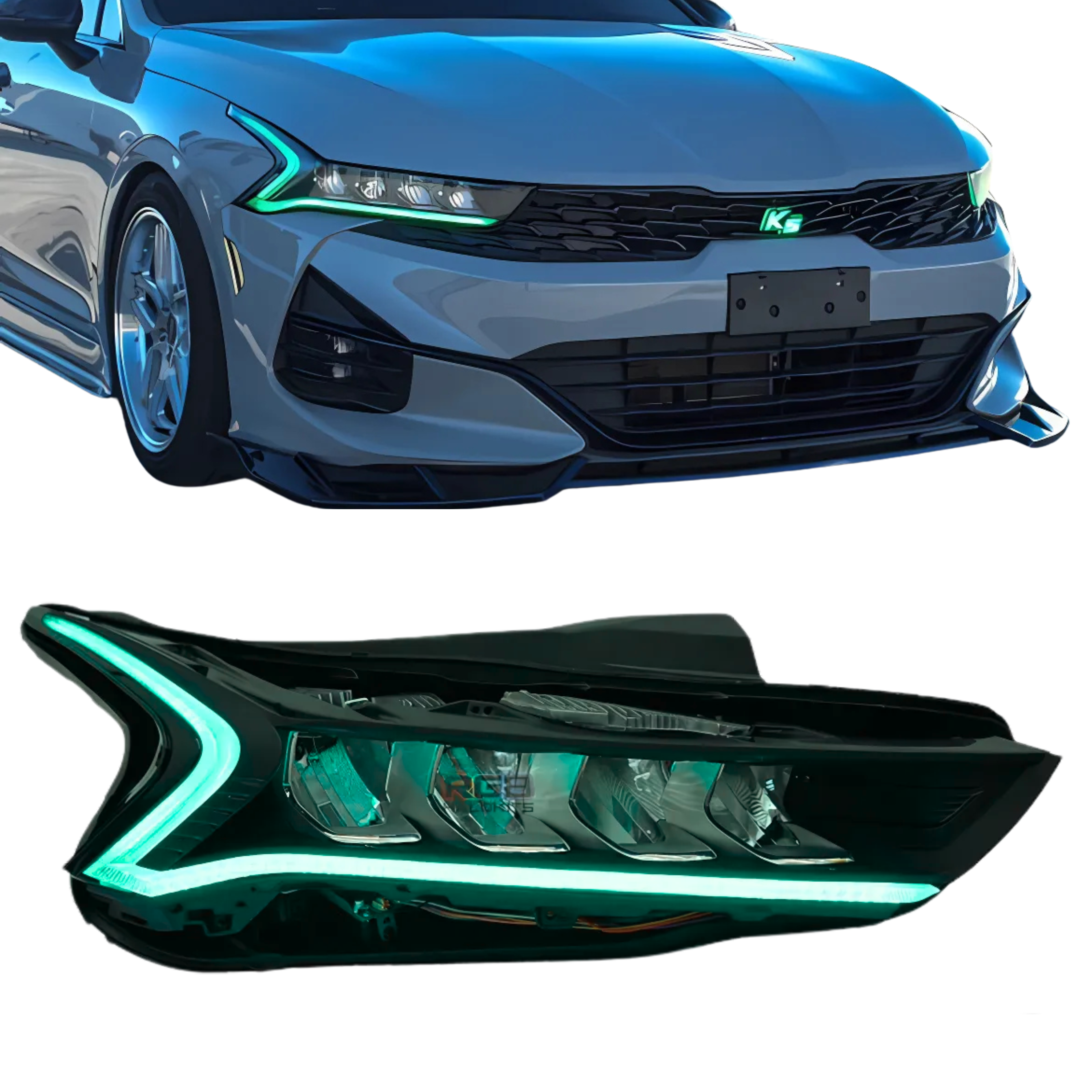 Kia K5 Multicolor Flow DRL Boards (2021-2024) – Custom Multicolor LED Lighting by RGB Halo Kits