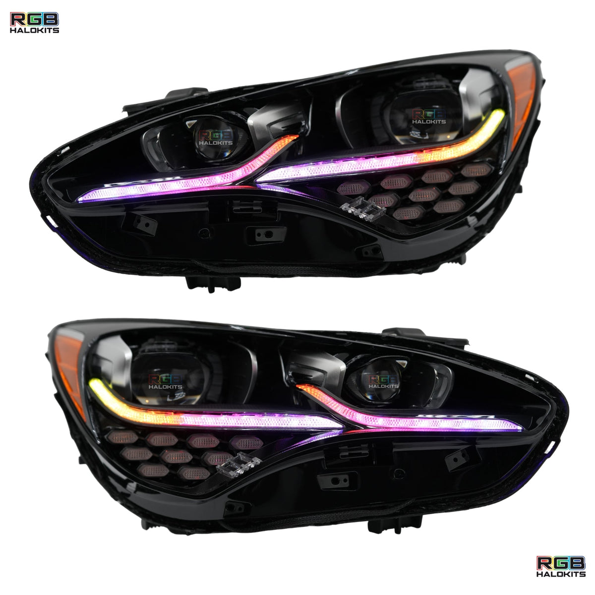 Kia Stinger Multicolor Flow Series DRL Boards (2017-2022) – Custom Multicolor LED Lighting by RGB Halo Kits