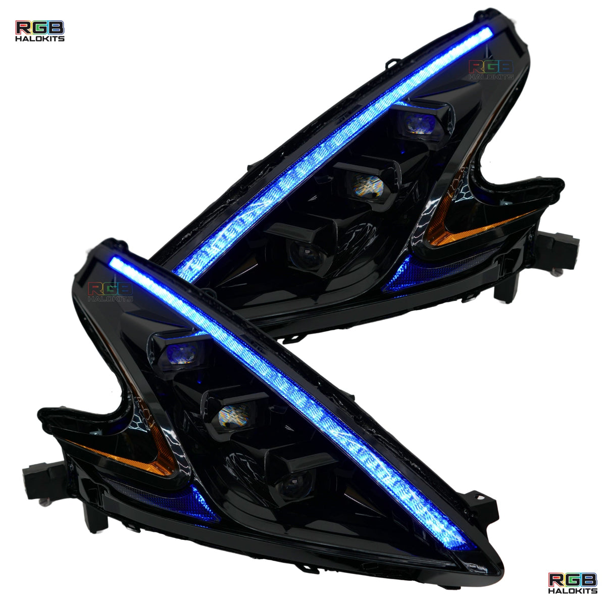 Nissan 370Z: Multicolor Flow Series Headlights (2009-2021) | XB Morimoto – Custom Multicolor LED Lighting by RGB Halo Kits