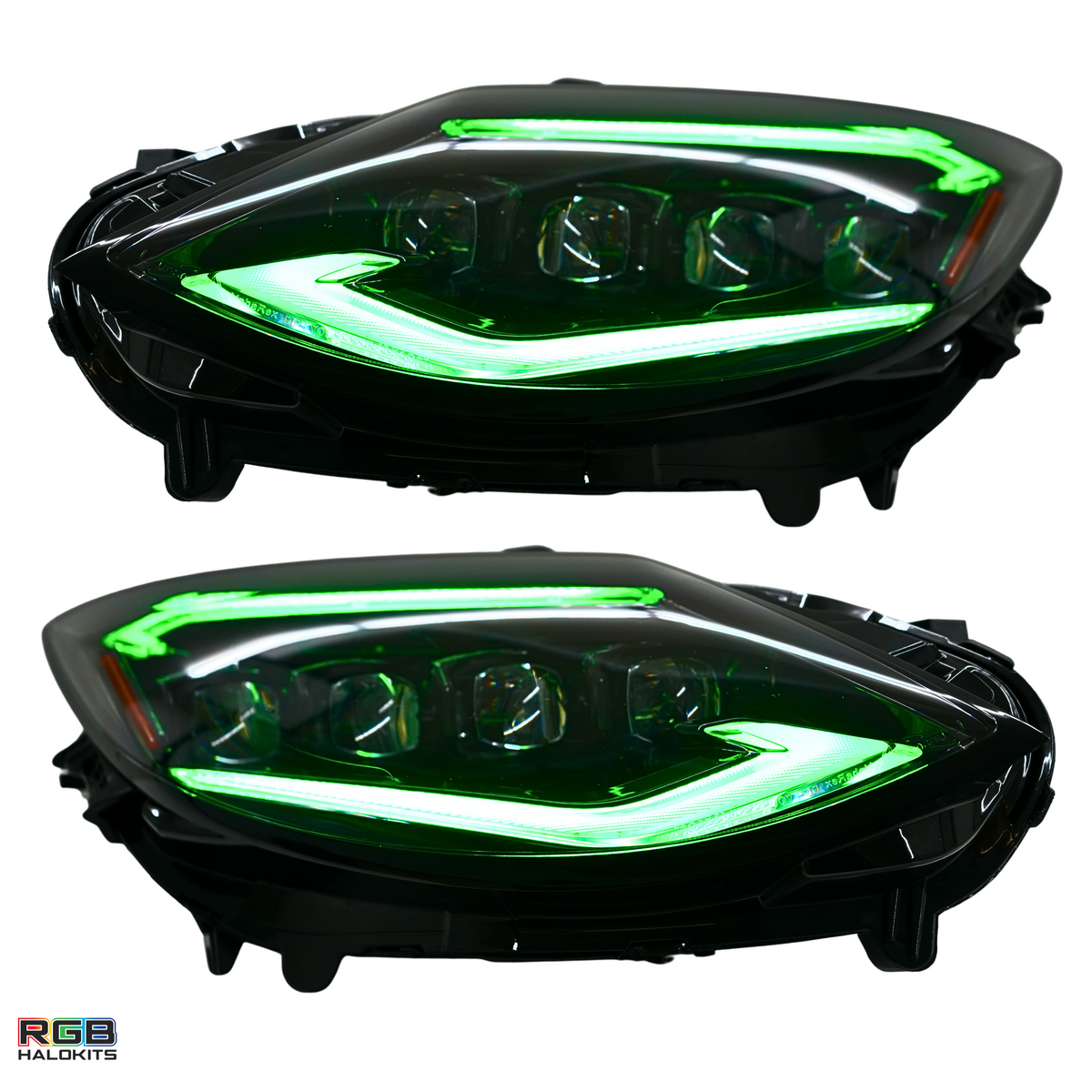 Nissan Z: Multicolor Flow Series Alphablack Nova-series Headlights (2023-2025) | Alpharex – Custom Multicolor LED Lighting by RGB Halo Kits
