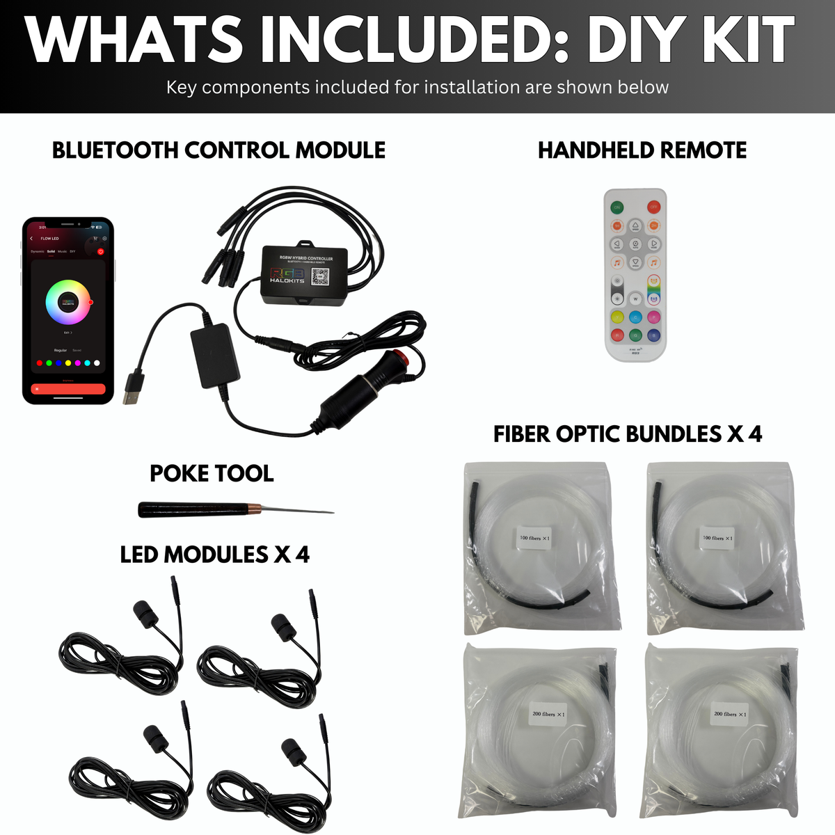 RGBW Multicolor Star Light Floor Mat Kit – Custom Multicolor LED Lighting by RGB Halo Kits
