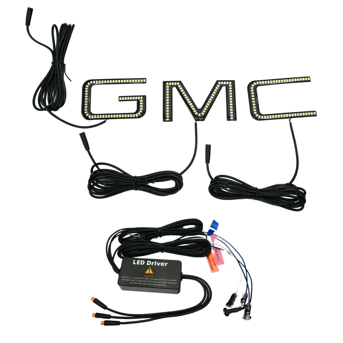 Rear Tailgate: GMC LED Emblem – Custom Multicolor LED Lighting by RGB Halo Kits