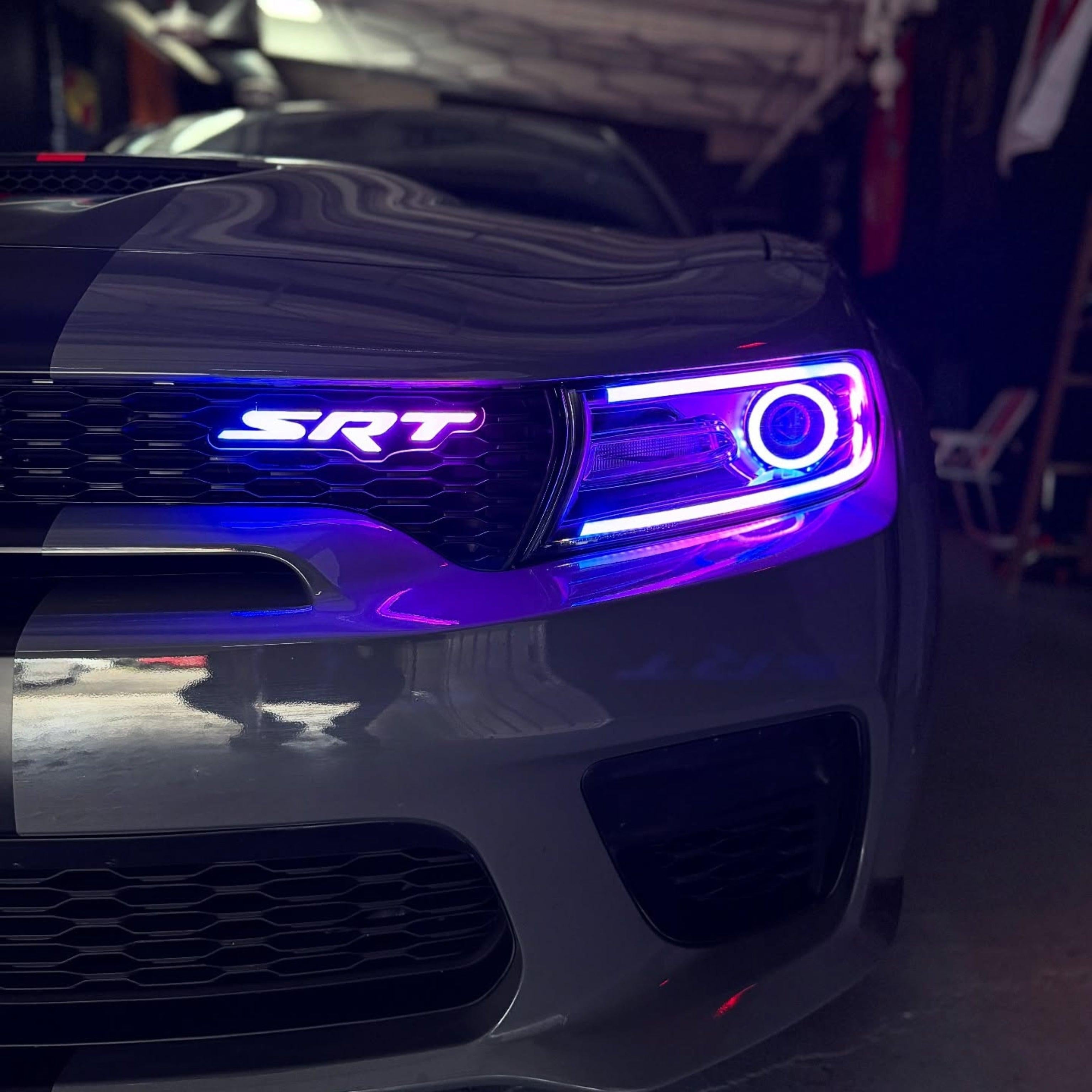 SRT LED Emblem Badge: (Multicolor) – Custom Multicolor LED Lighting by RGB Halo Kits