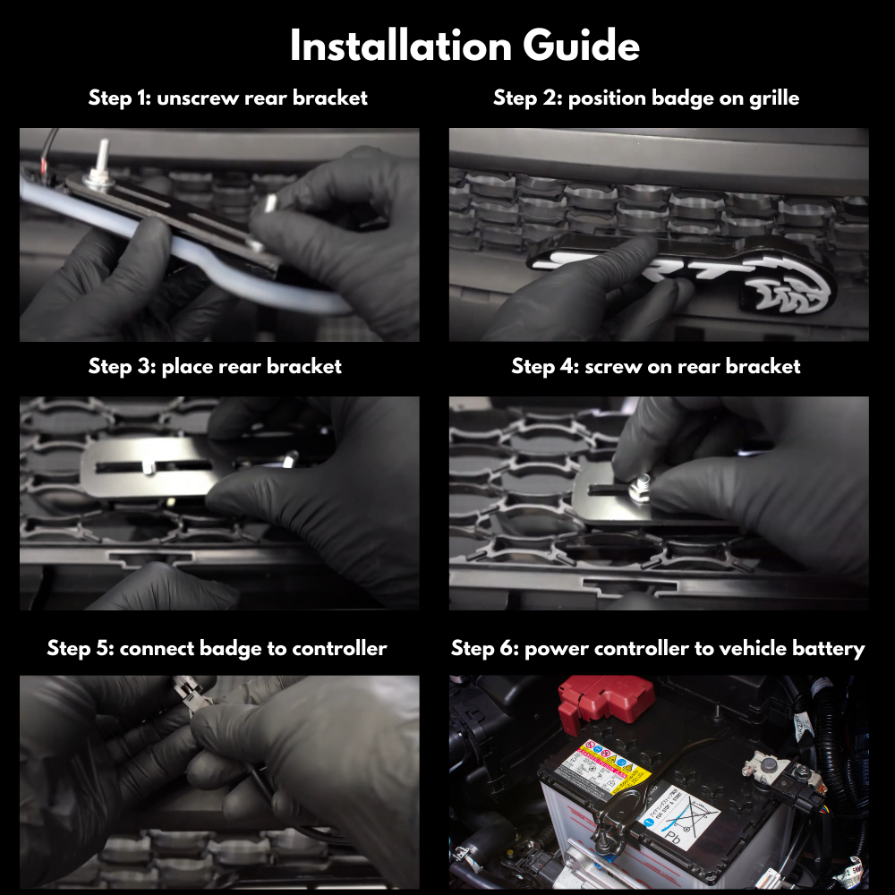 SRT Trackhawk Hellhawk LED Emblem: (Multicolor Flow) – Custom Multicolor LED Lighting by RGB Halo Kits